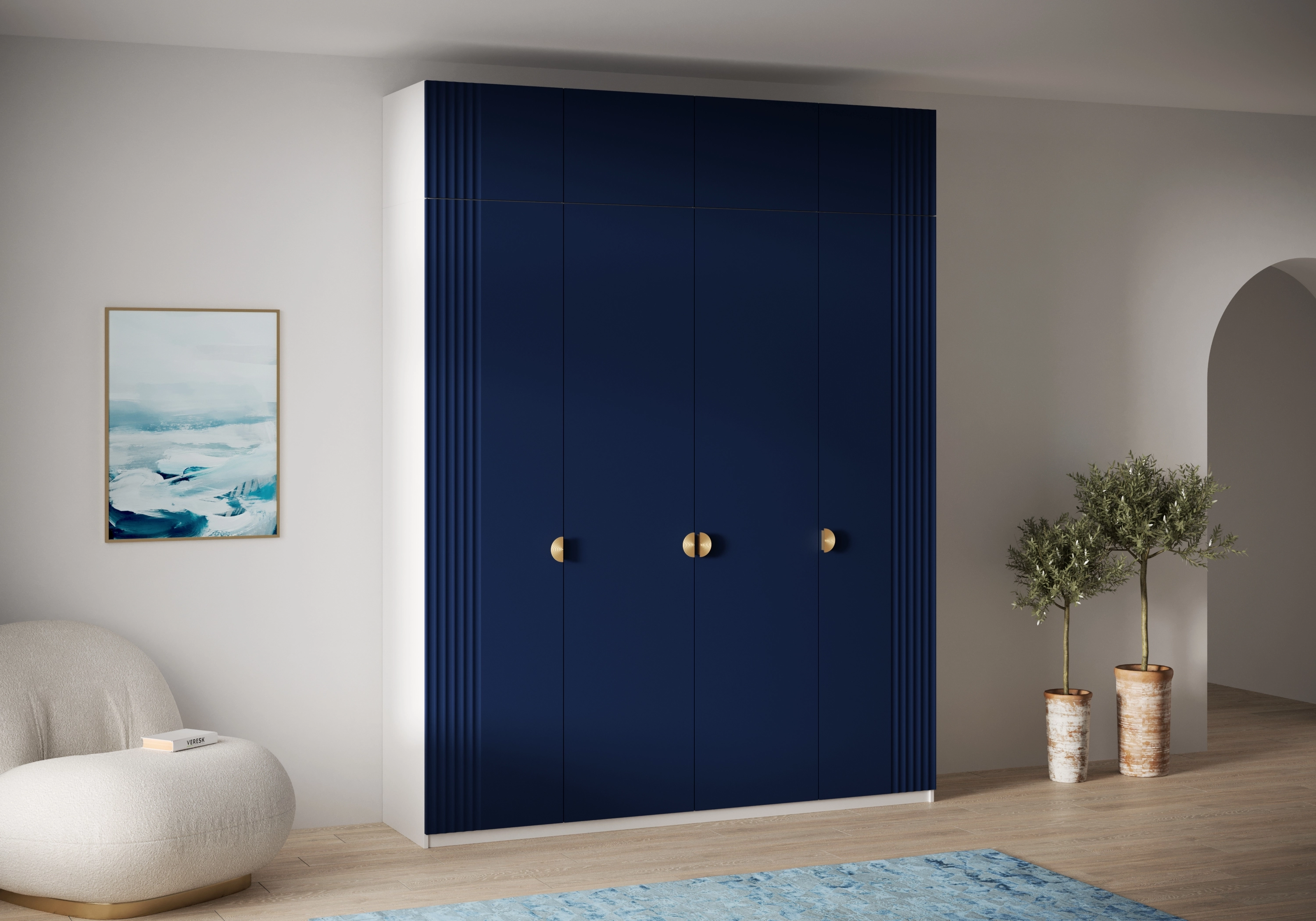 Распашной шкаф Санторини-4.1 Лайф с антресолью