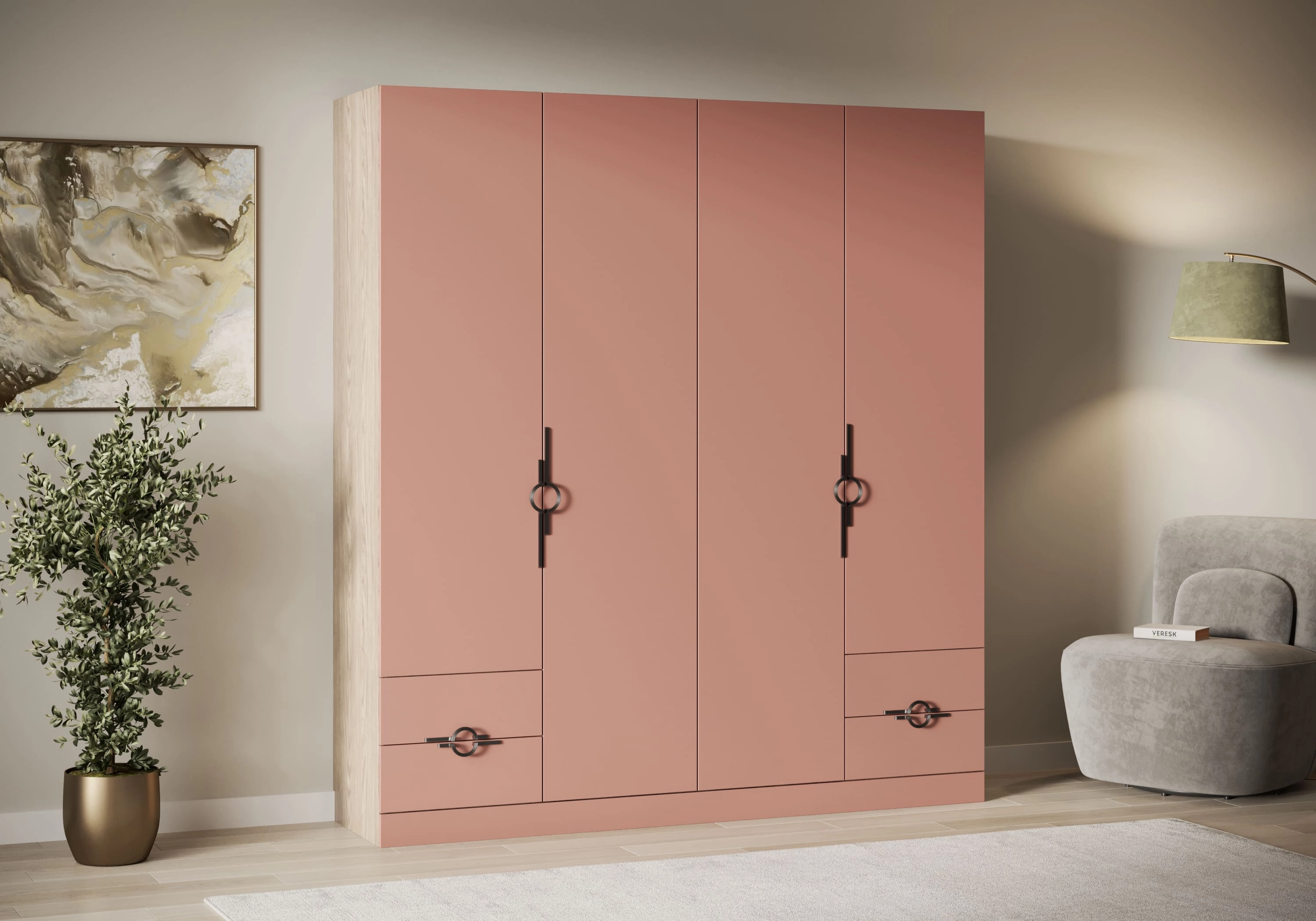 Распашной шкаф Элавия-4.4 Премиум