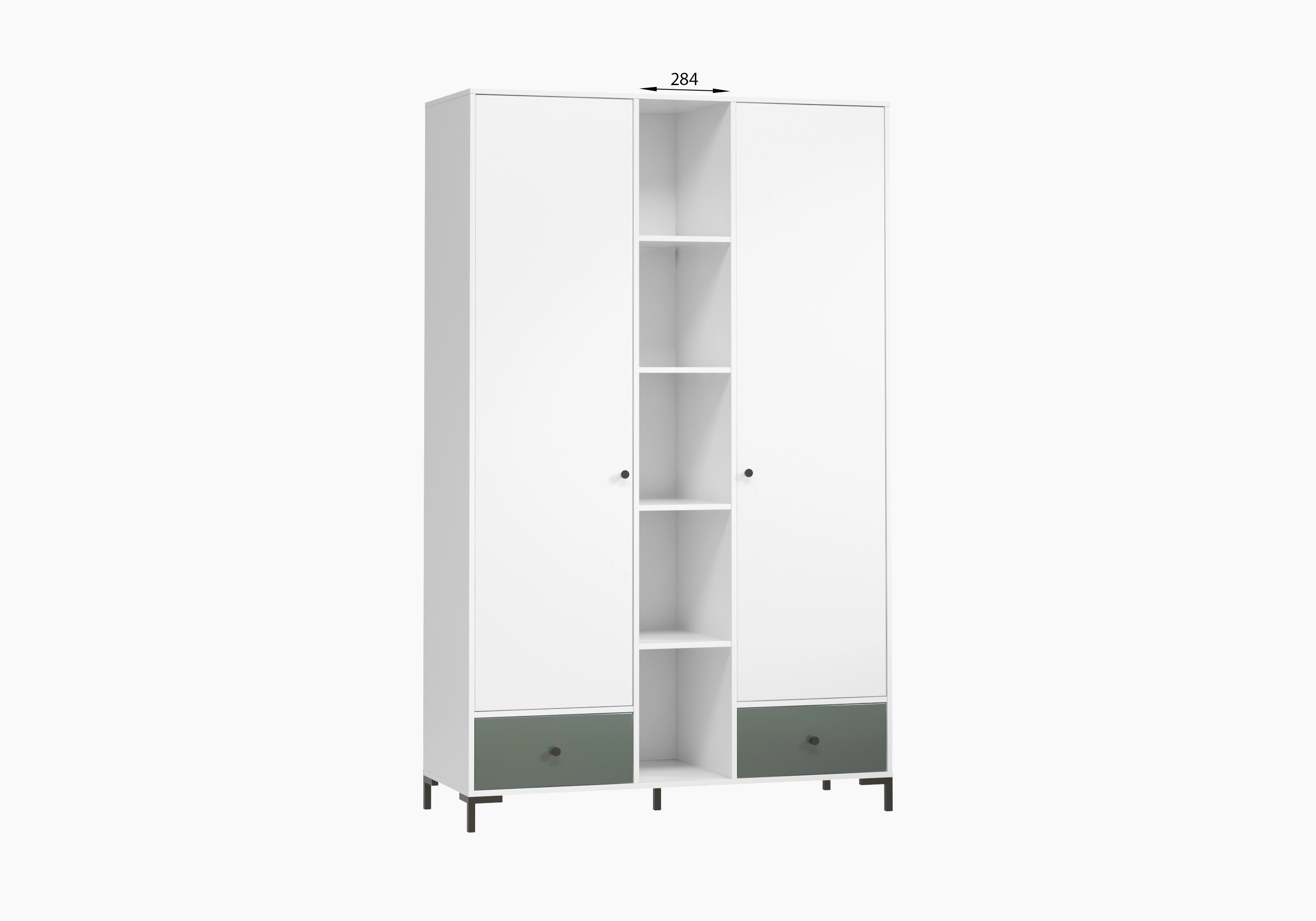 Распашной шкаф в спальню Юлара-2.3