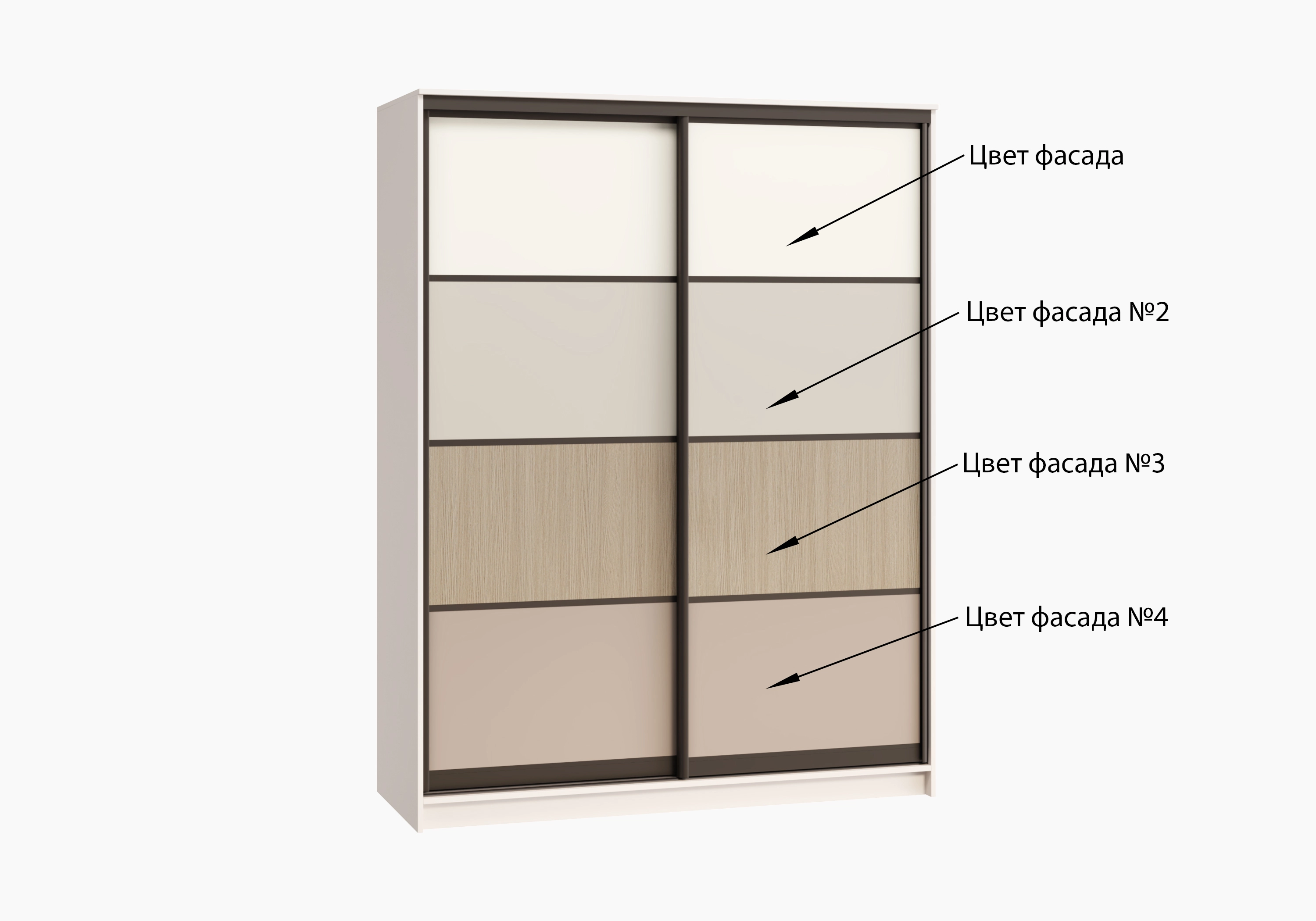 Шкаф-купе Борден-2-3 Премиум