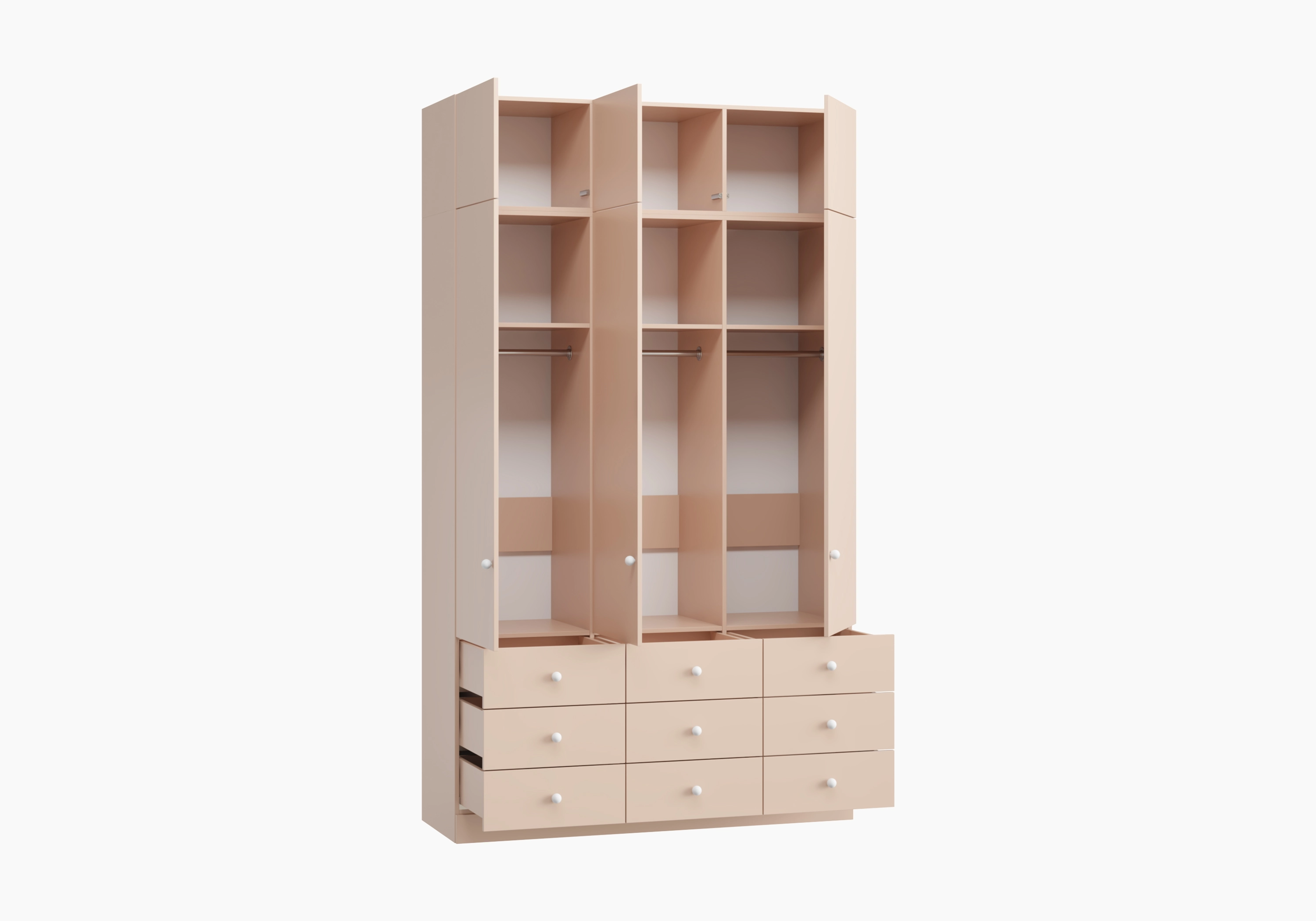 Распашной шкаф Капса-3.3.3 с антресолью