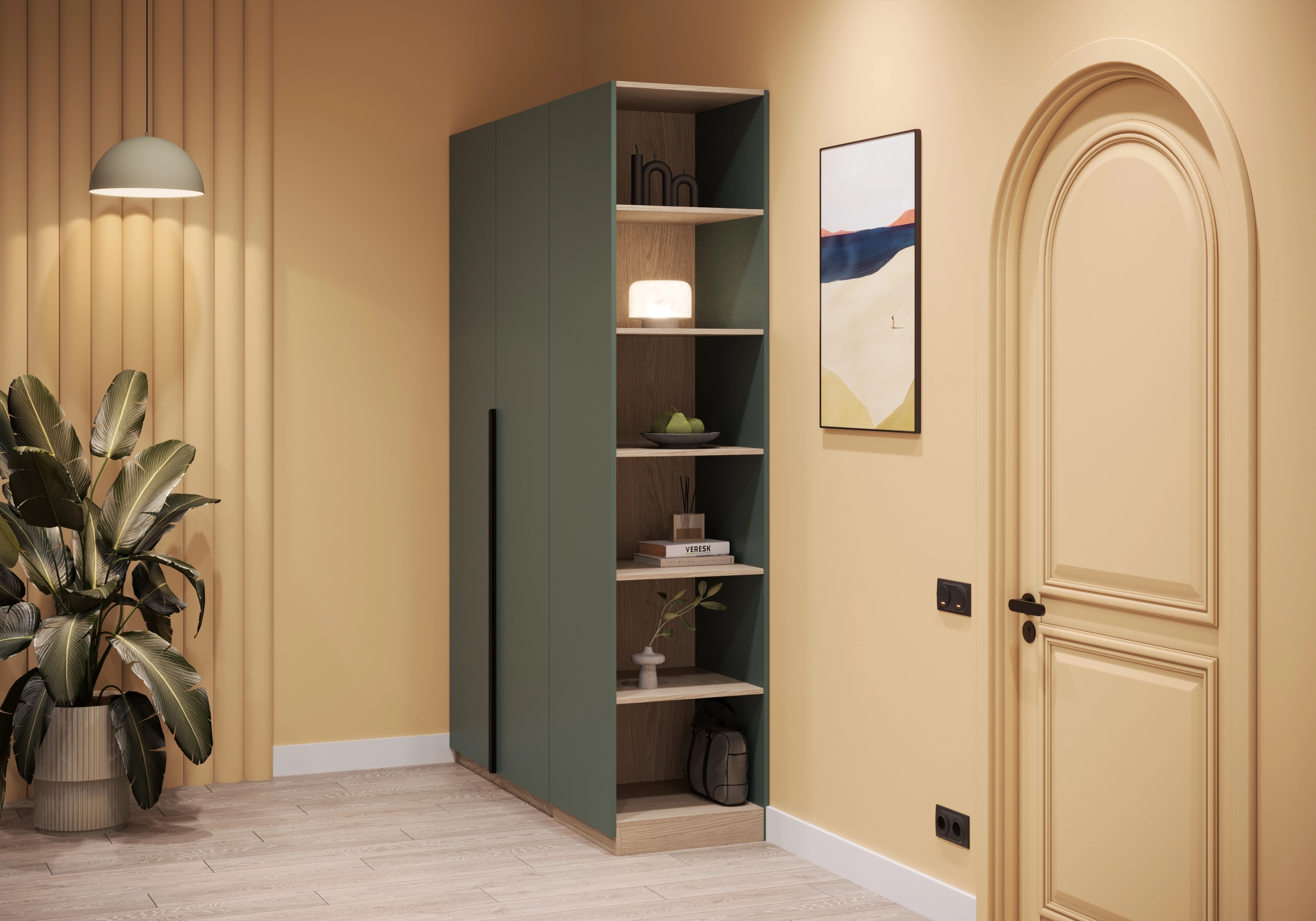 Торцевой стеллаж Салленс Премиум с полками