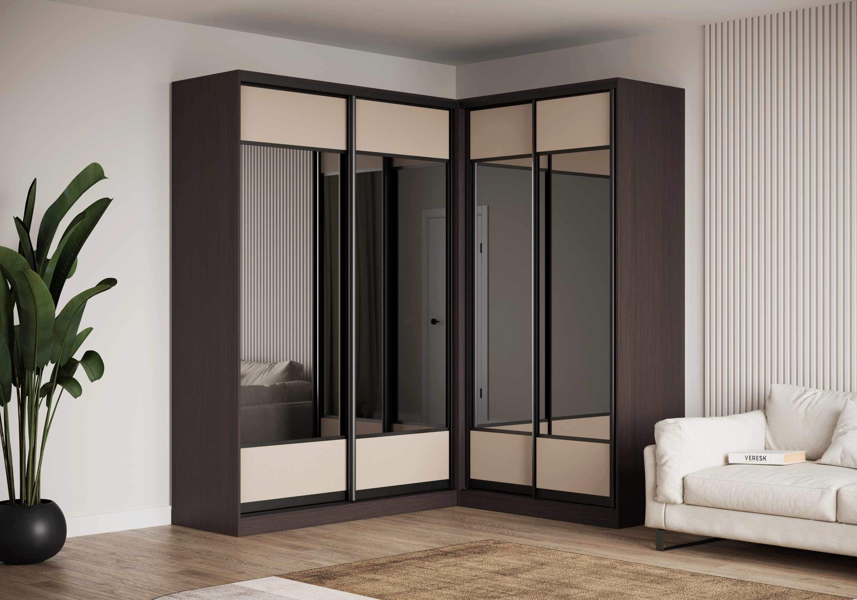 Шкаф-купе угловой Борден-6-1 1800