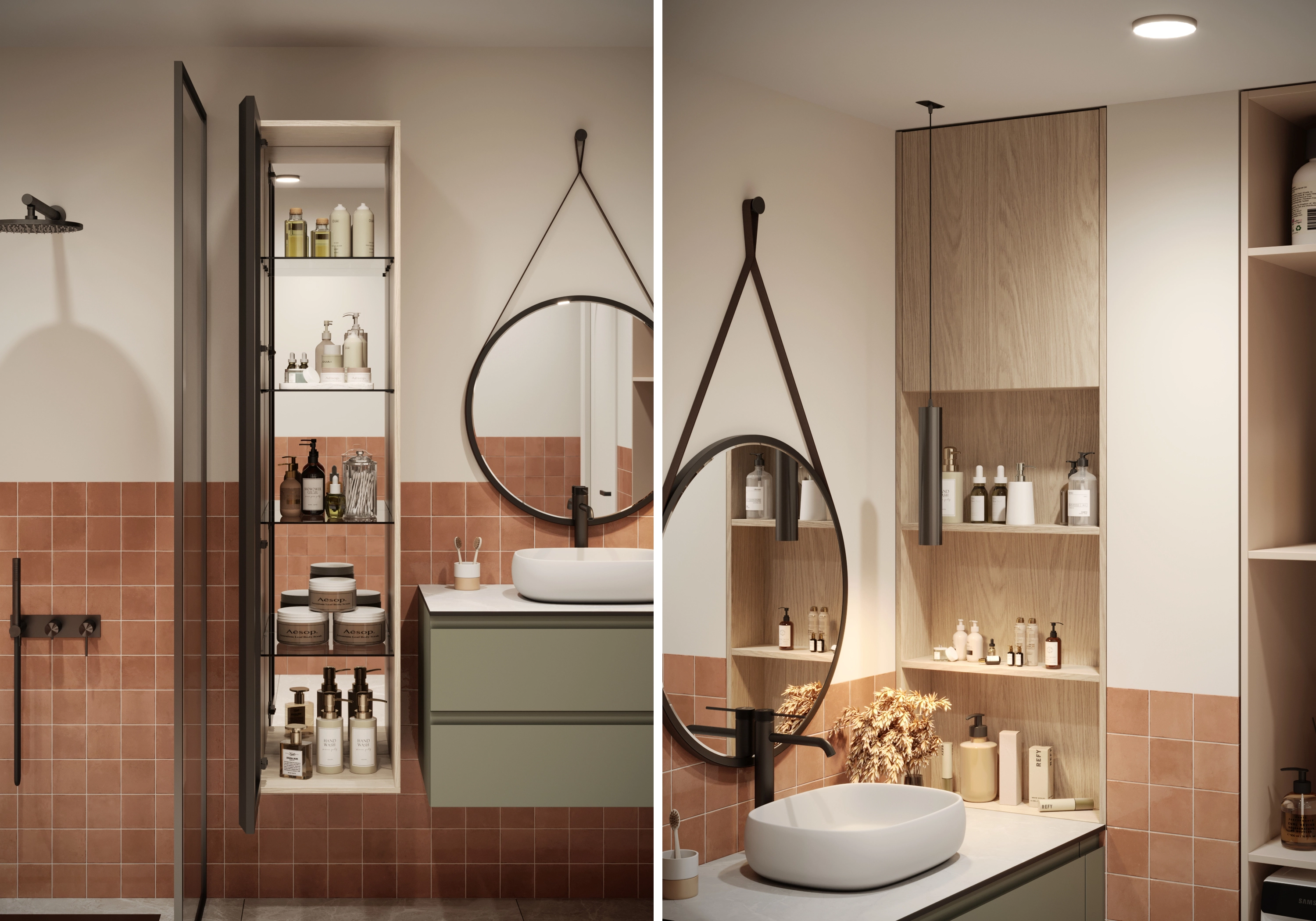 Комплект мебели в ванную комнату Пьоджа-4