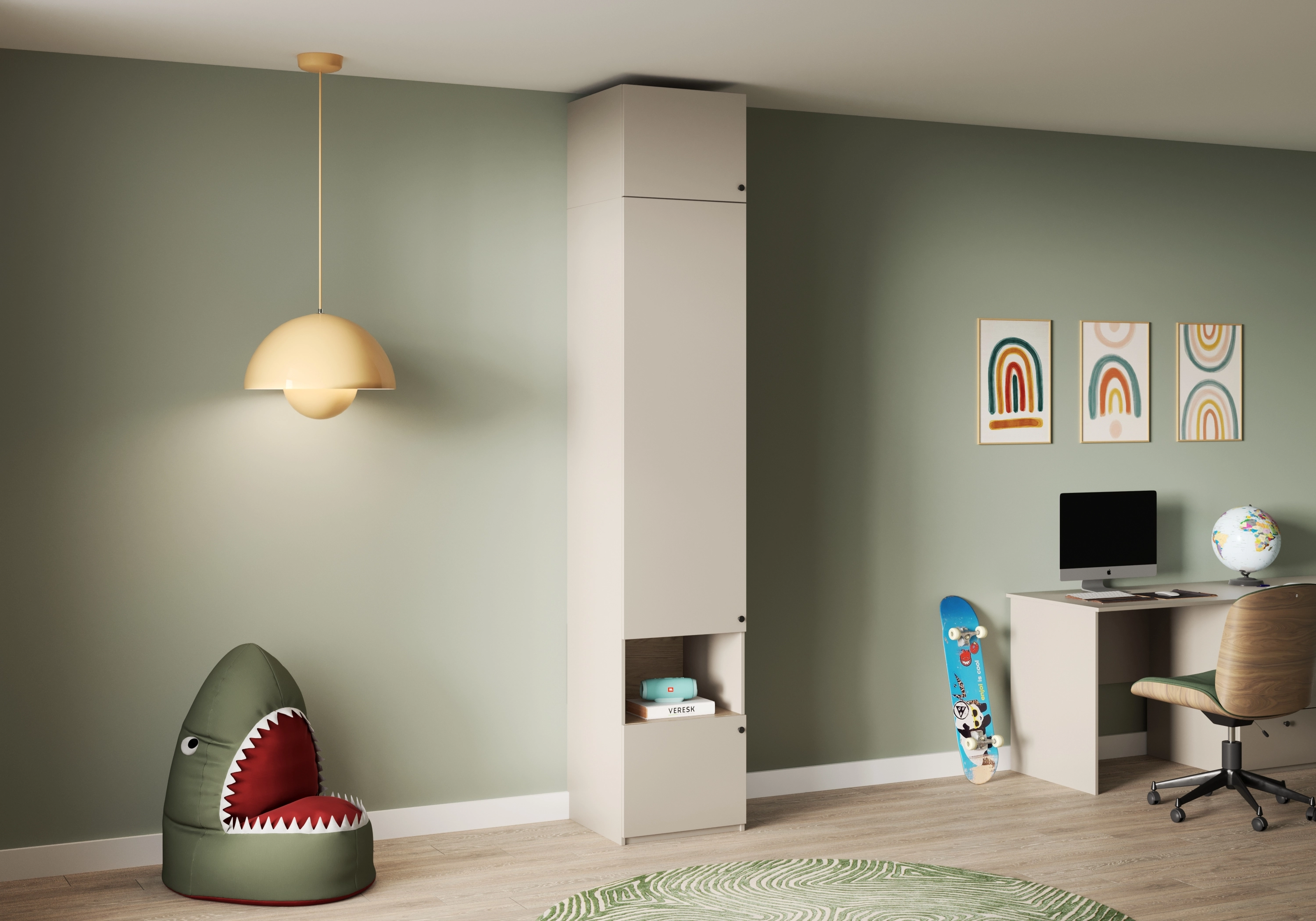 Распашной шкаф Моццо-1 с антресолью