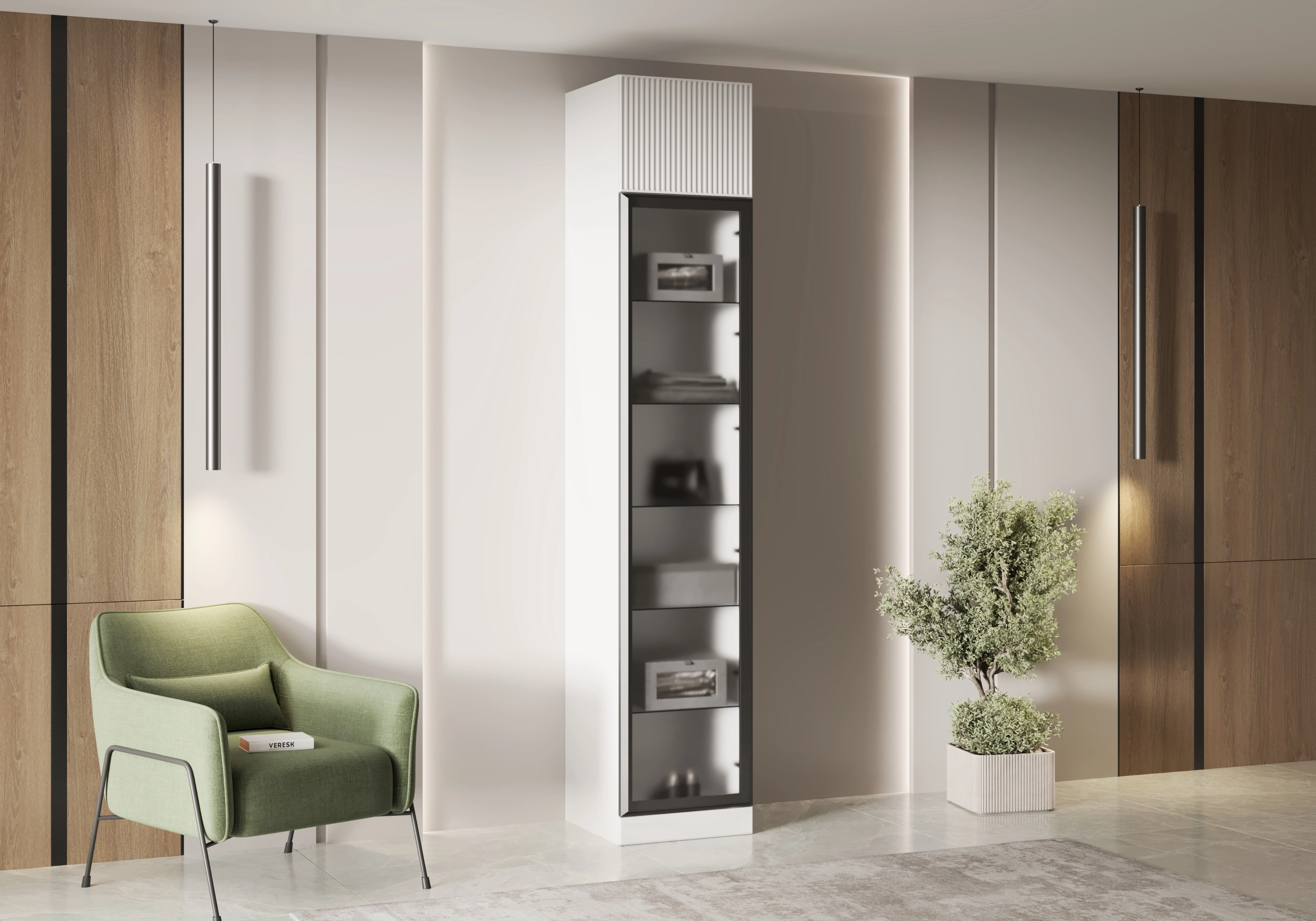 Витрина Дарио-1С с антресолью