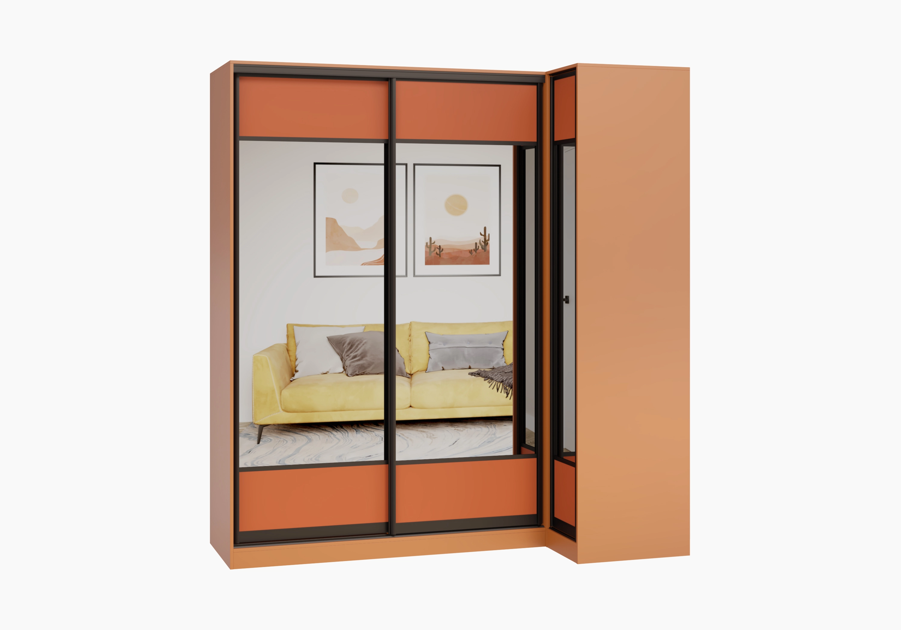 Шкаф-купе угловой Борден-5-1 1000 Премиум