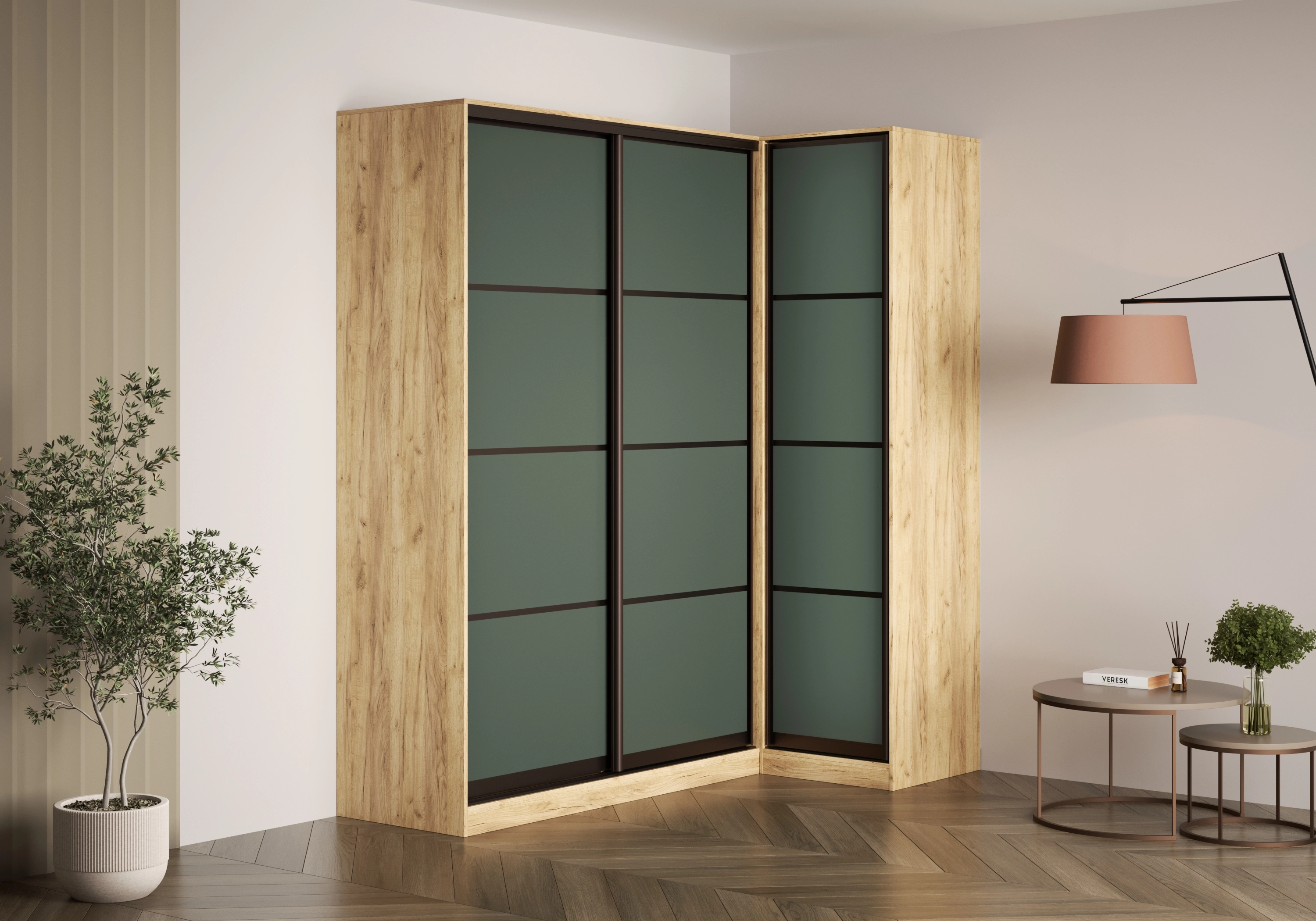 Шкаф-купе угловой Борден-5-4 1200 Премиум