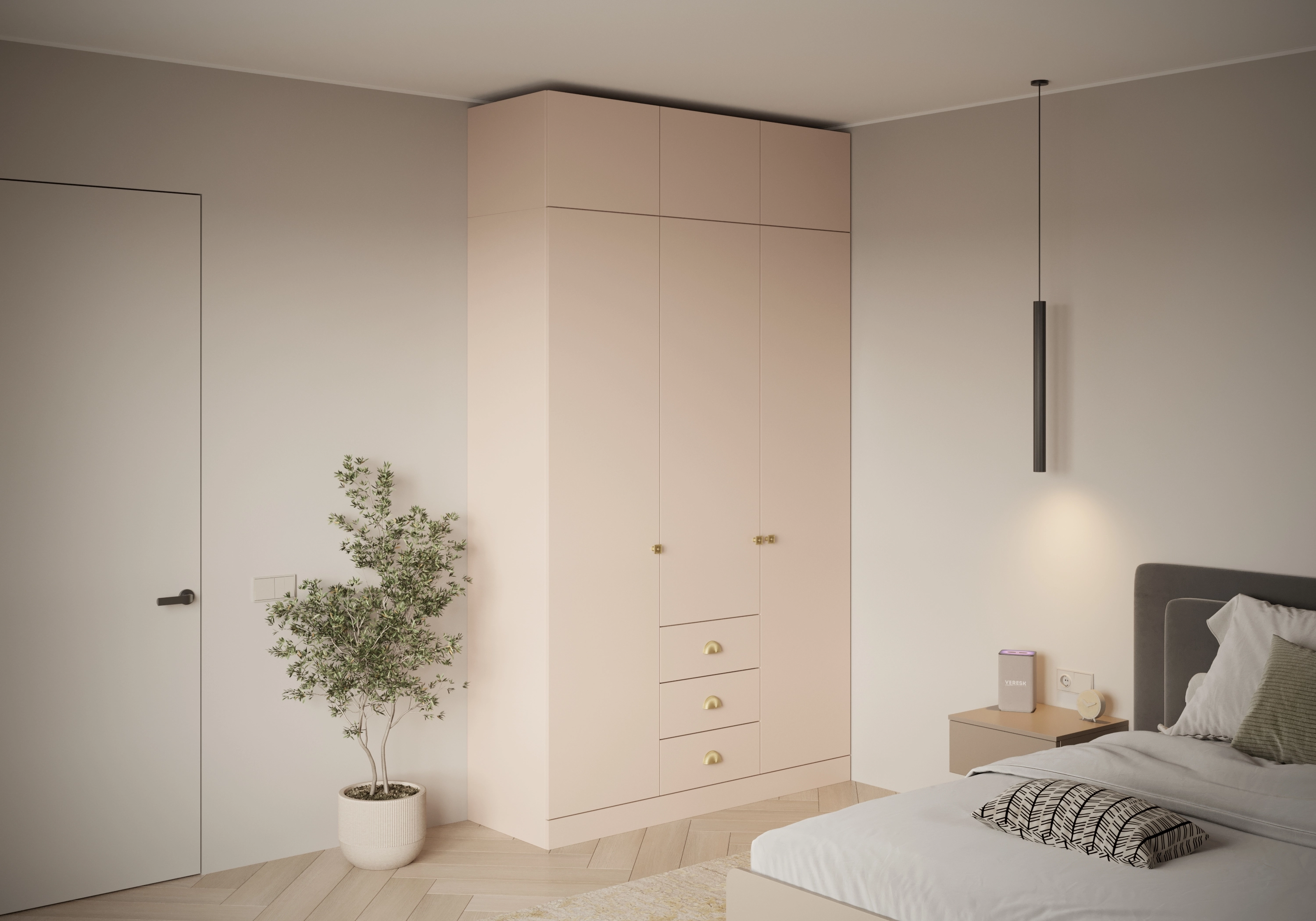 Распашной шкаф Капса-3.1.3 с антресолью