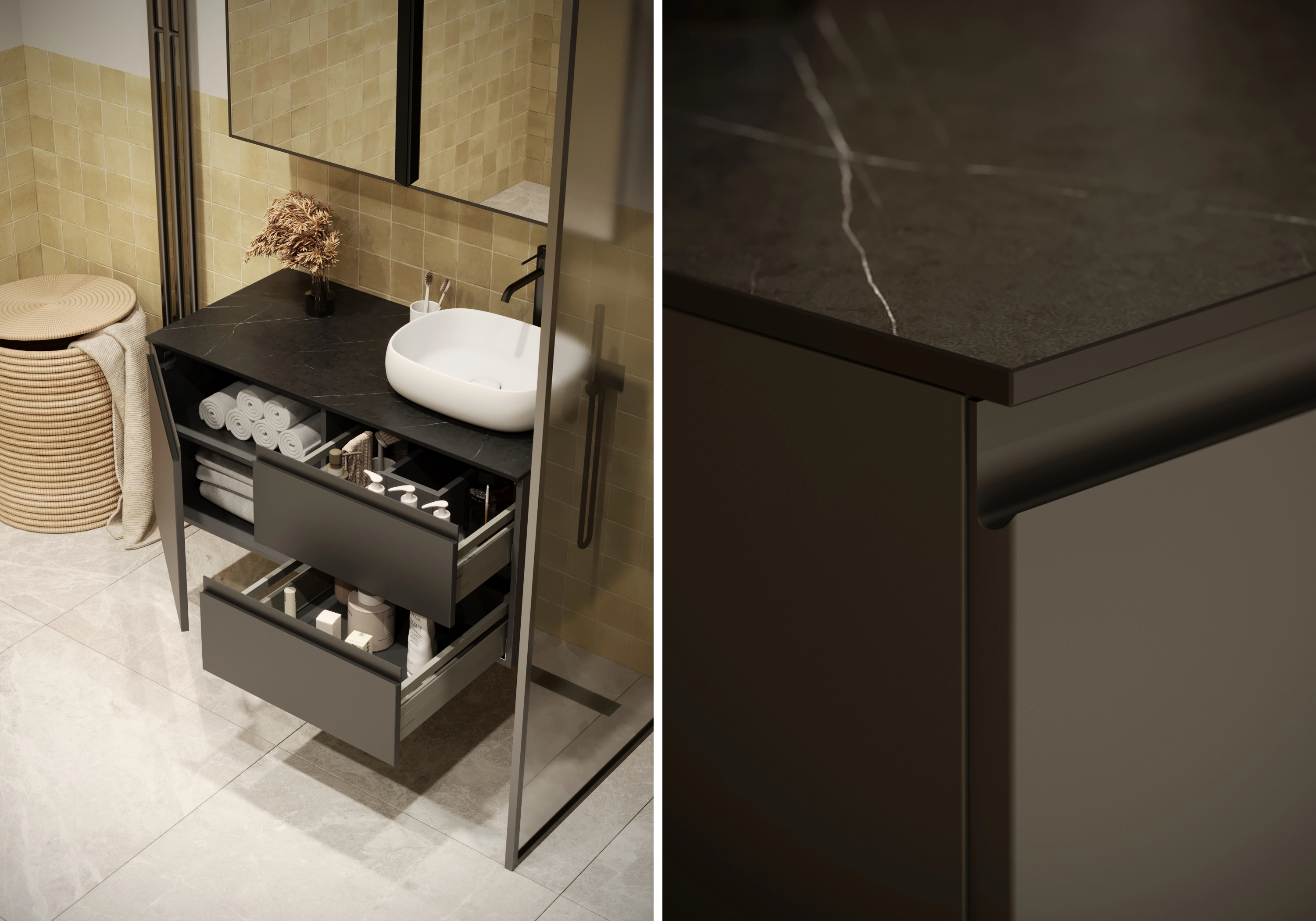 Комплект мебели в ванную комнату Пьоджа-3