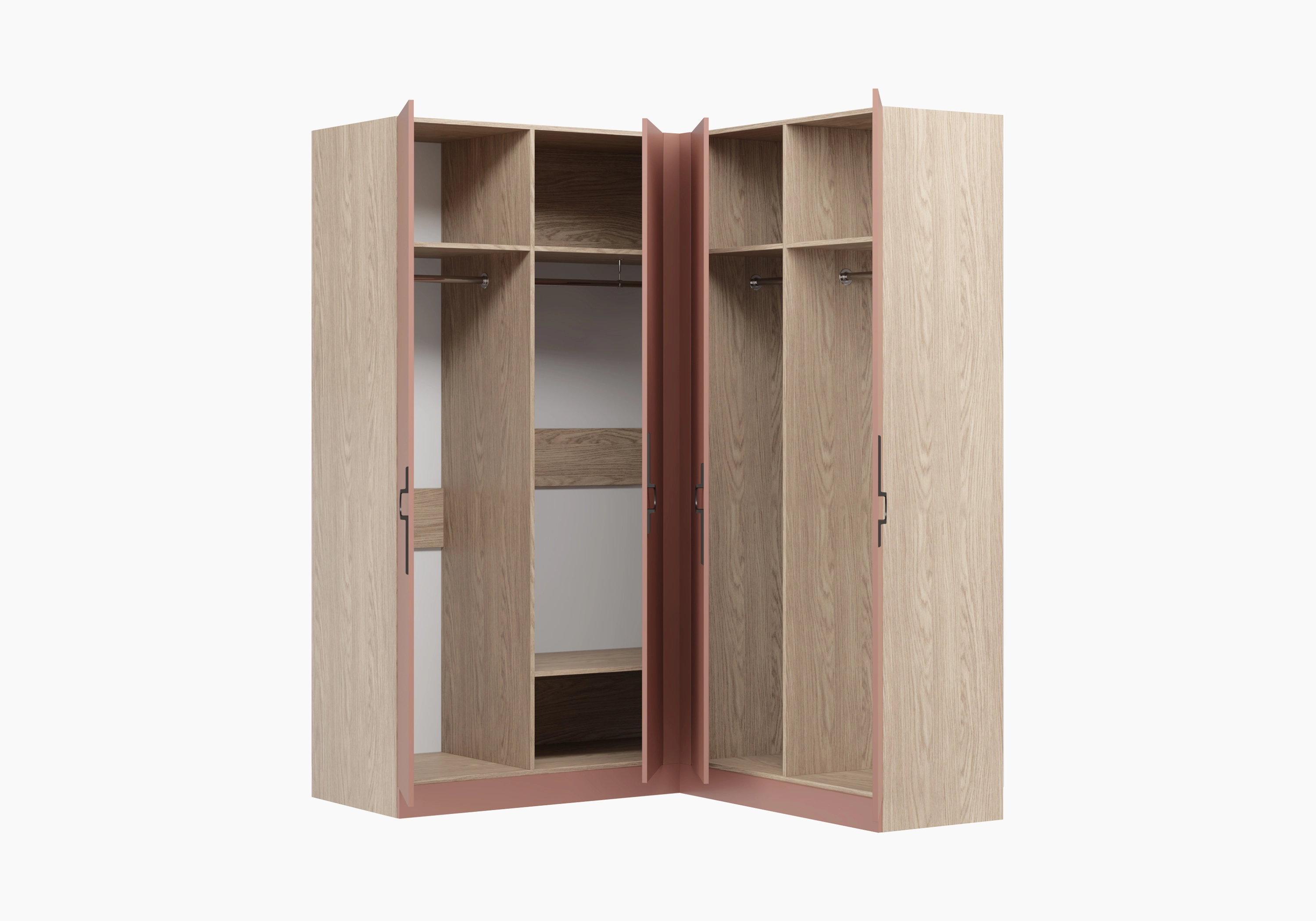 Распашной шкаф угловой Элавия-2-500 Премиум