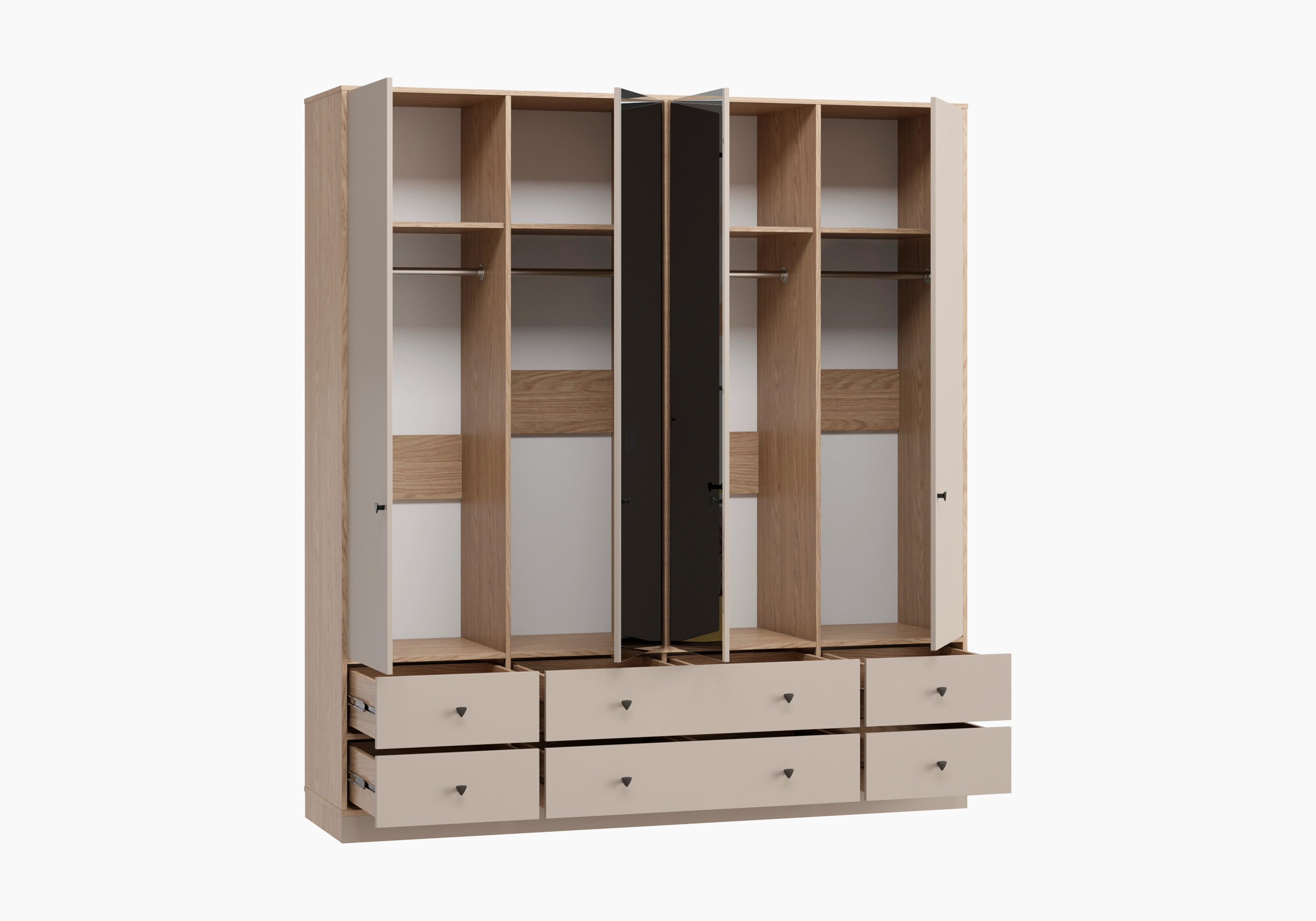 Шкаф в спальню Виггинс-4 с зеркалом