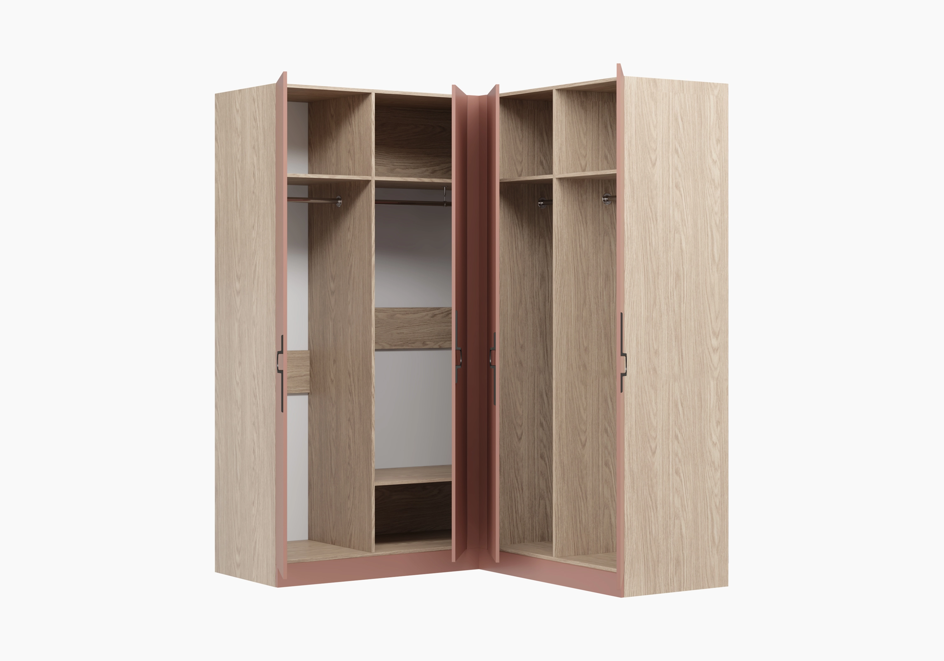 Распашной шкаф угловой Элавия-2-600 Премиум