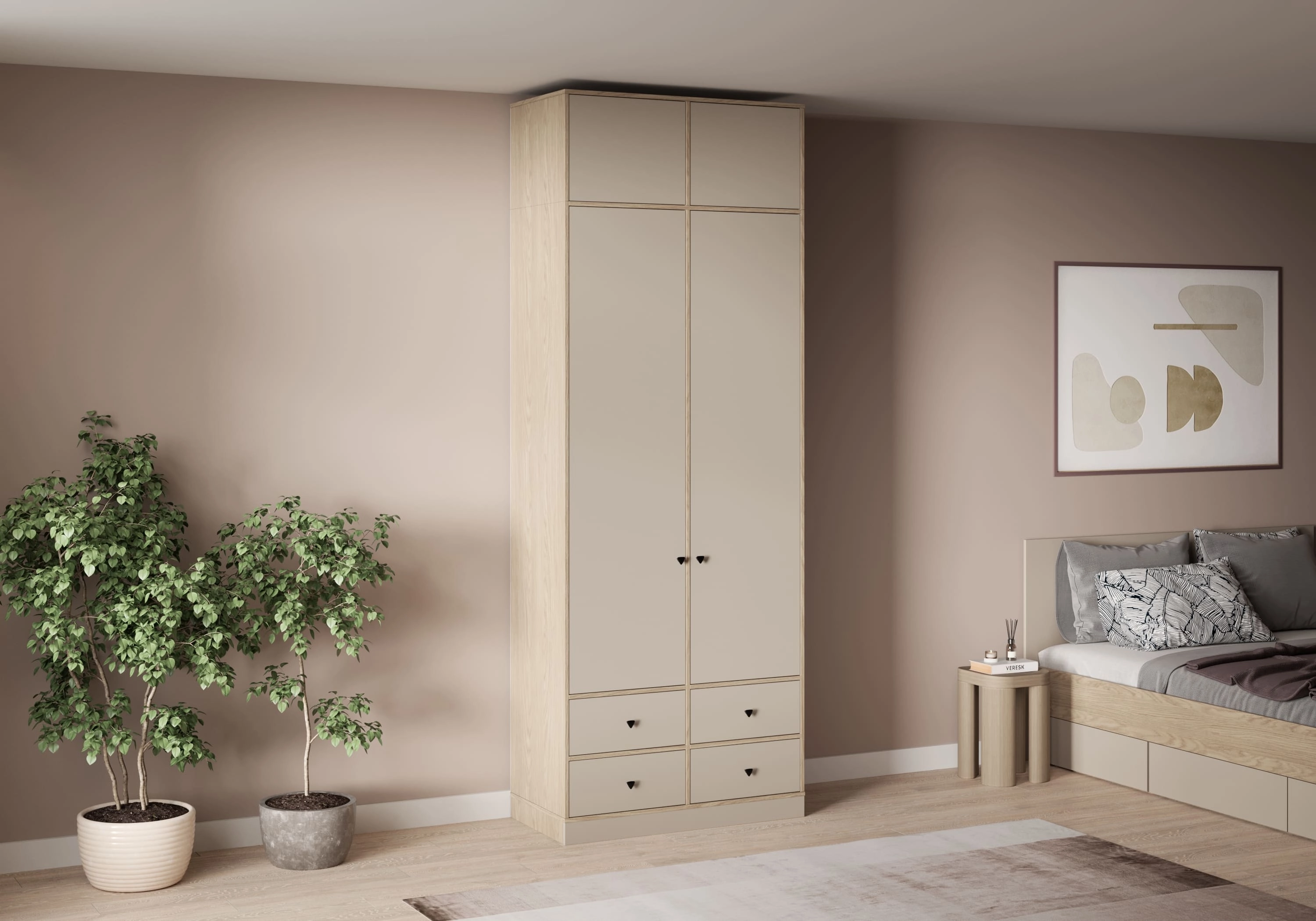 Распашной шкаф Виггинс-2.2 с антресолью