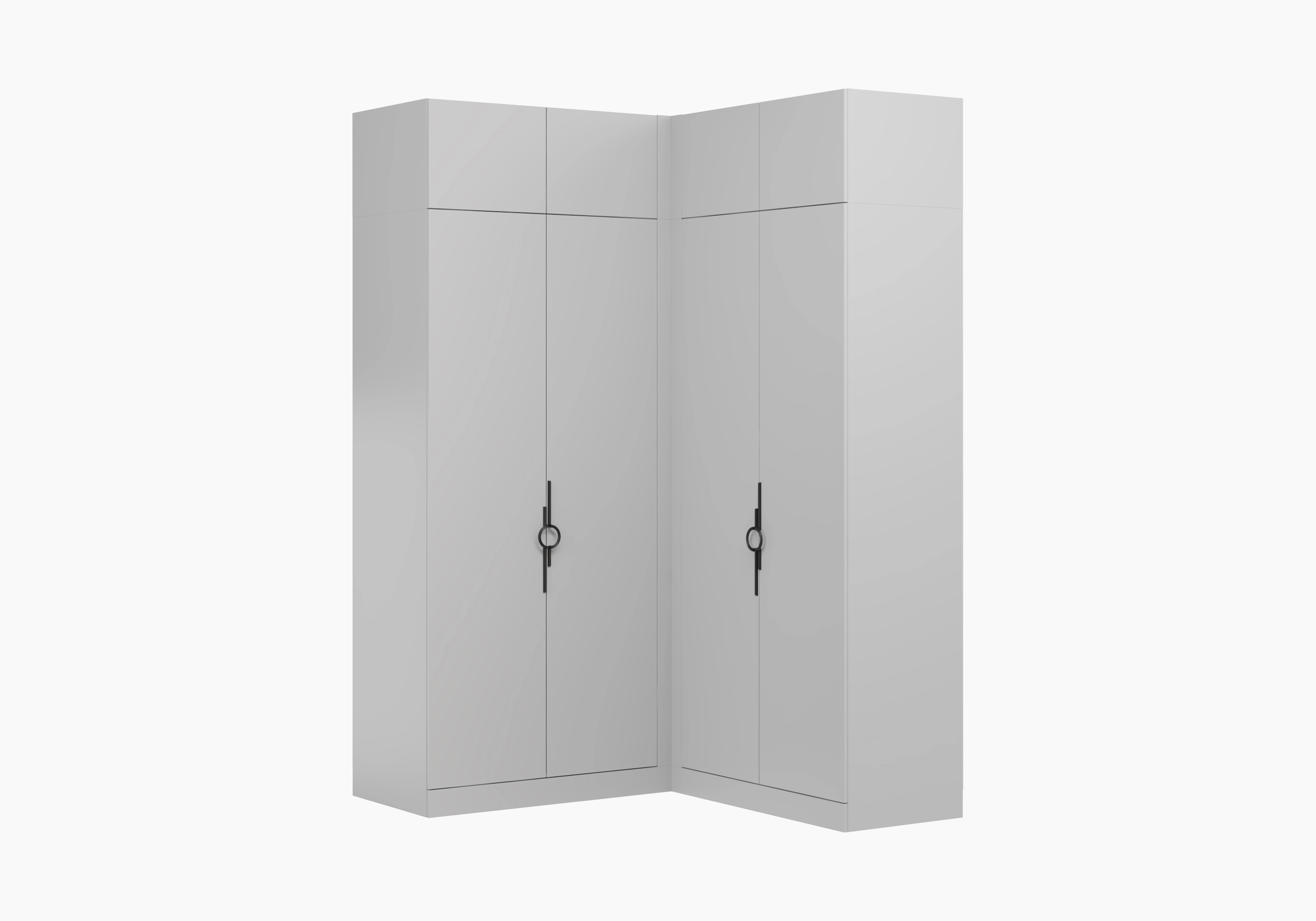 Распашной шкаф угловой Элавия-2-550 с антресолью