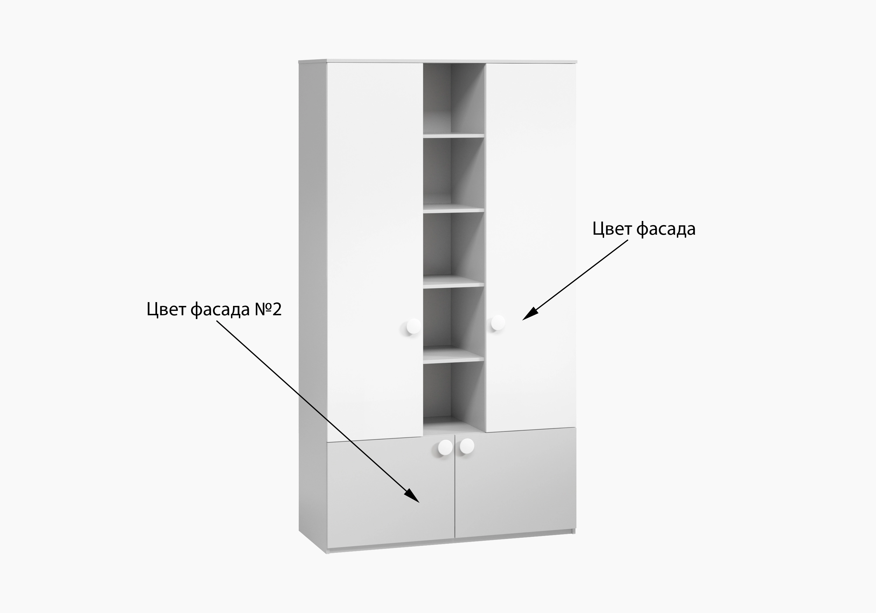 Распашной шкаф для коридора Марано-3.2