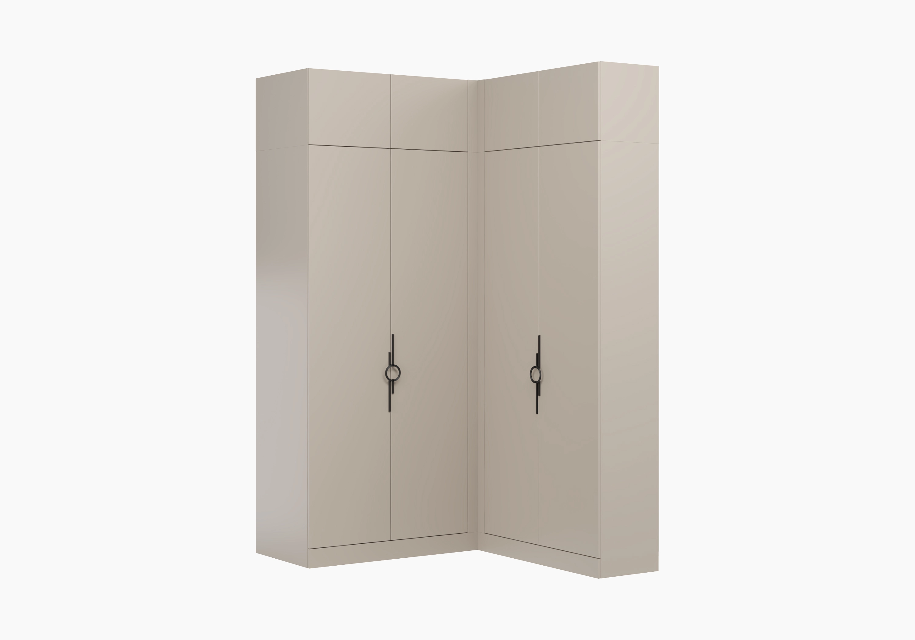 Распашной шкаф угловой Элавия-2-400 с антресолью