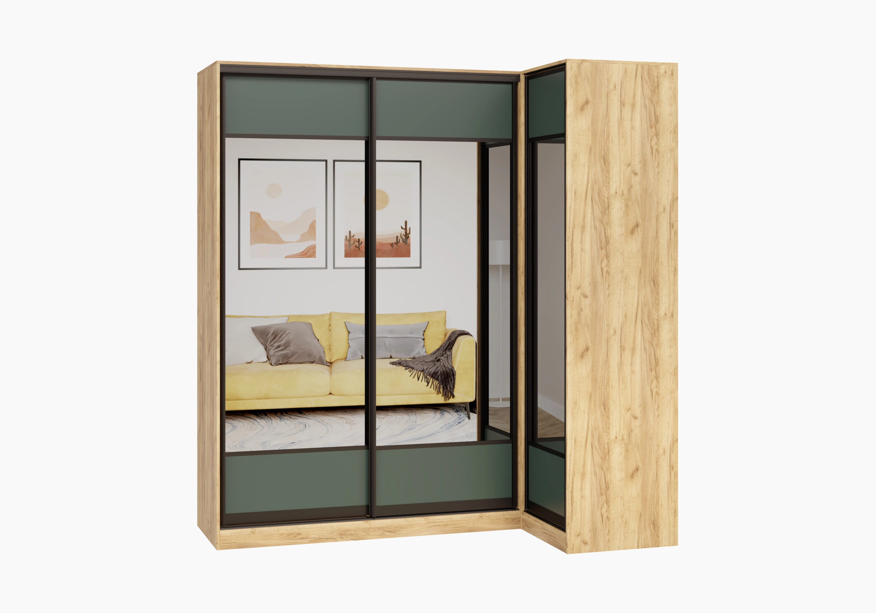 Шкаф-купе угловой Борден-5-1 1200 Премиум