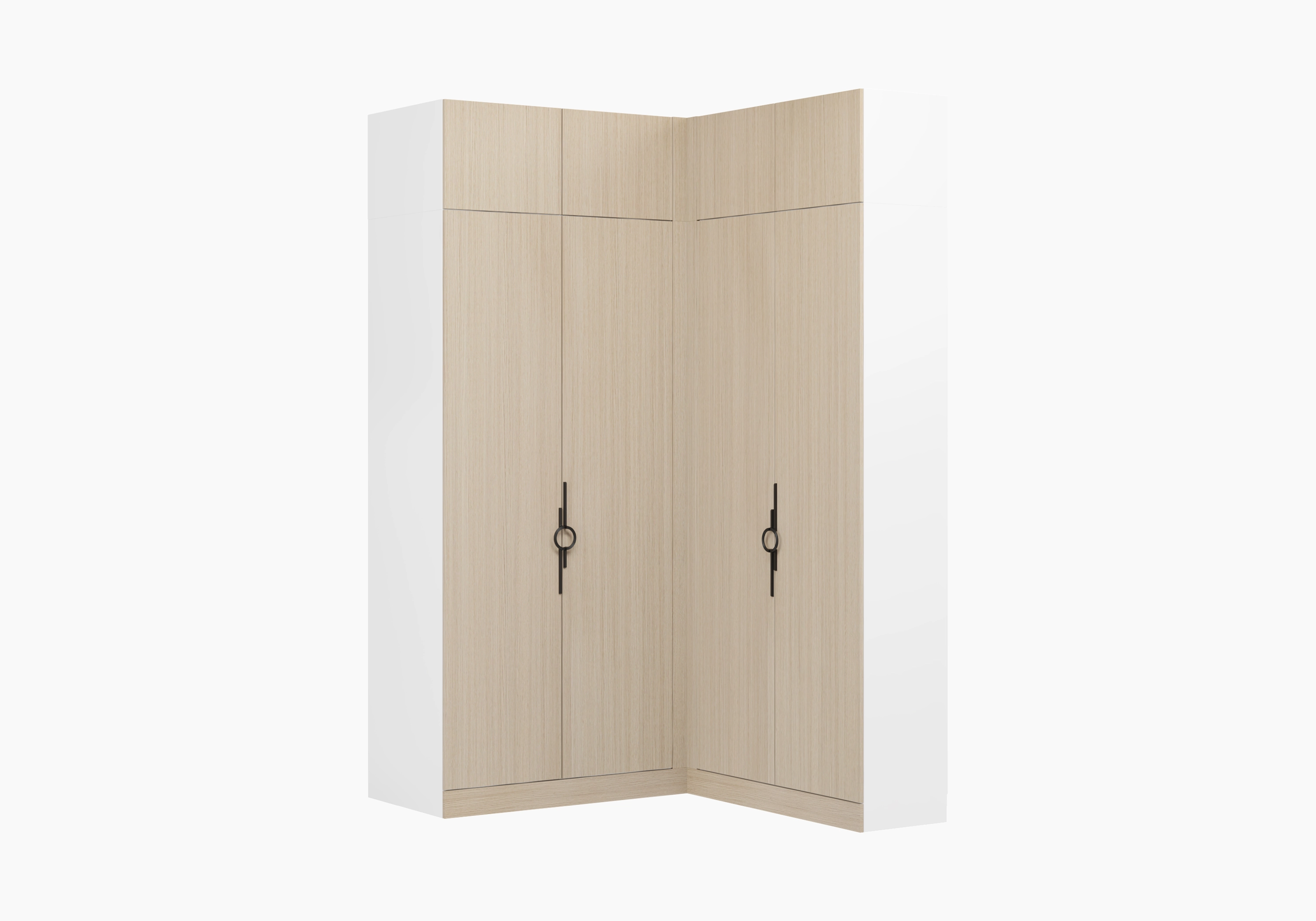 Распашной шкаф угловой Элавия-2-400 Премиум с антресолью