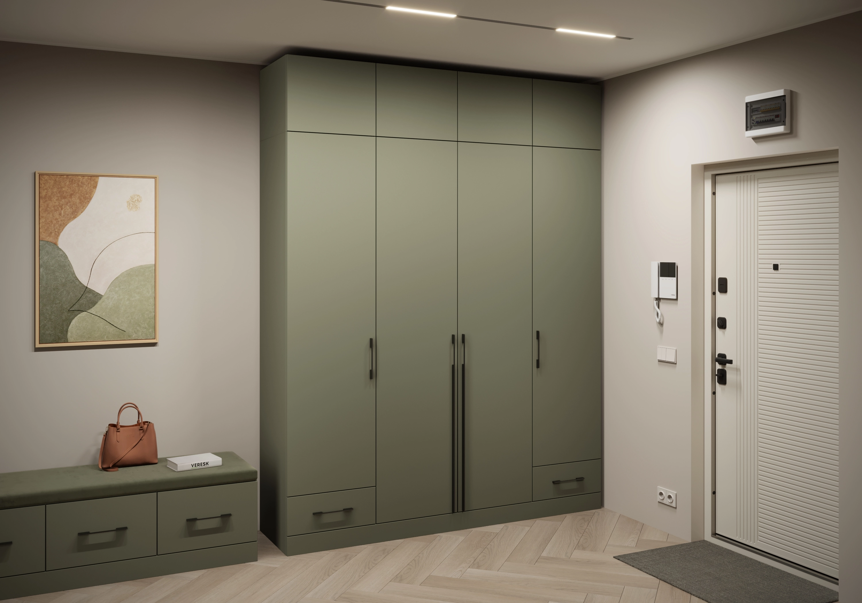 Распашной шкаф Капса-4.2.1 с антресолью