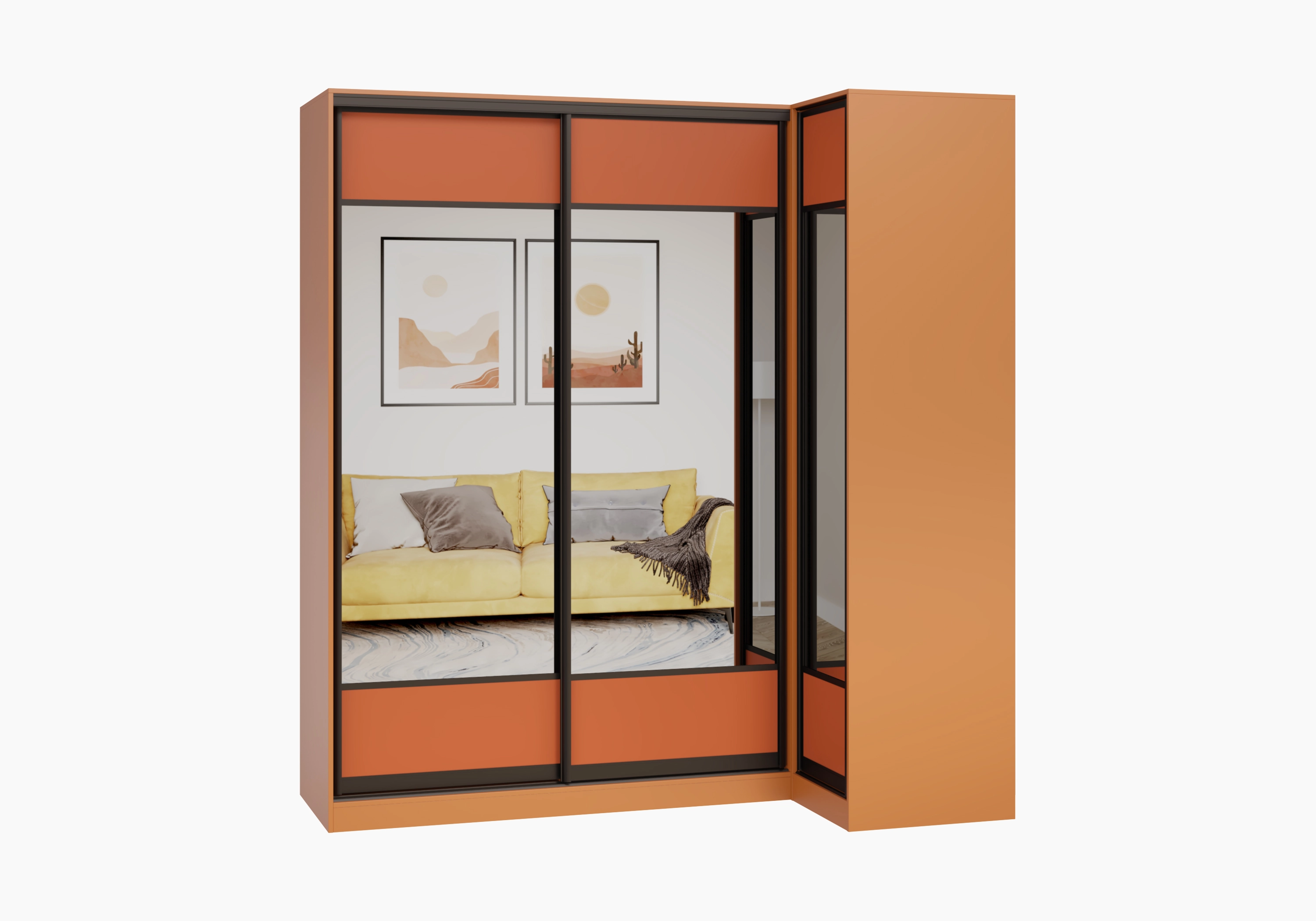 Шкаф-купе угловой Борден-5-1 1100 Премиум