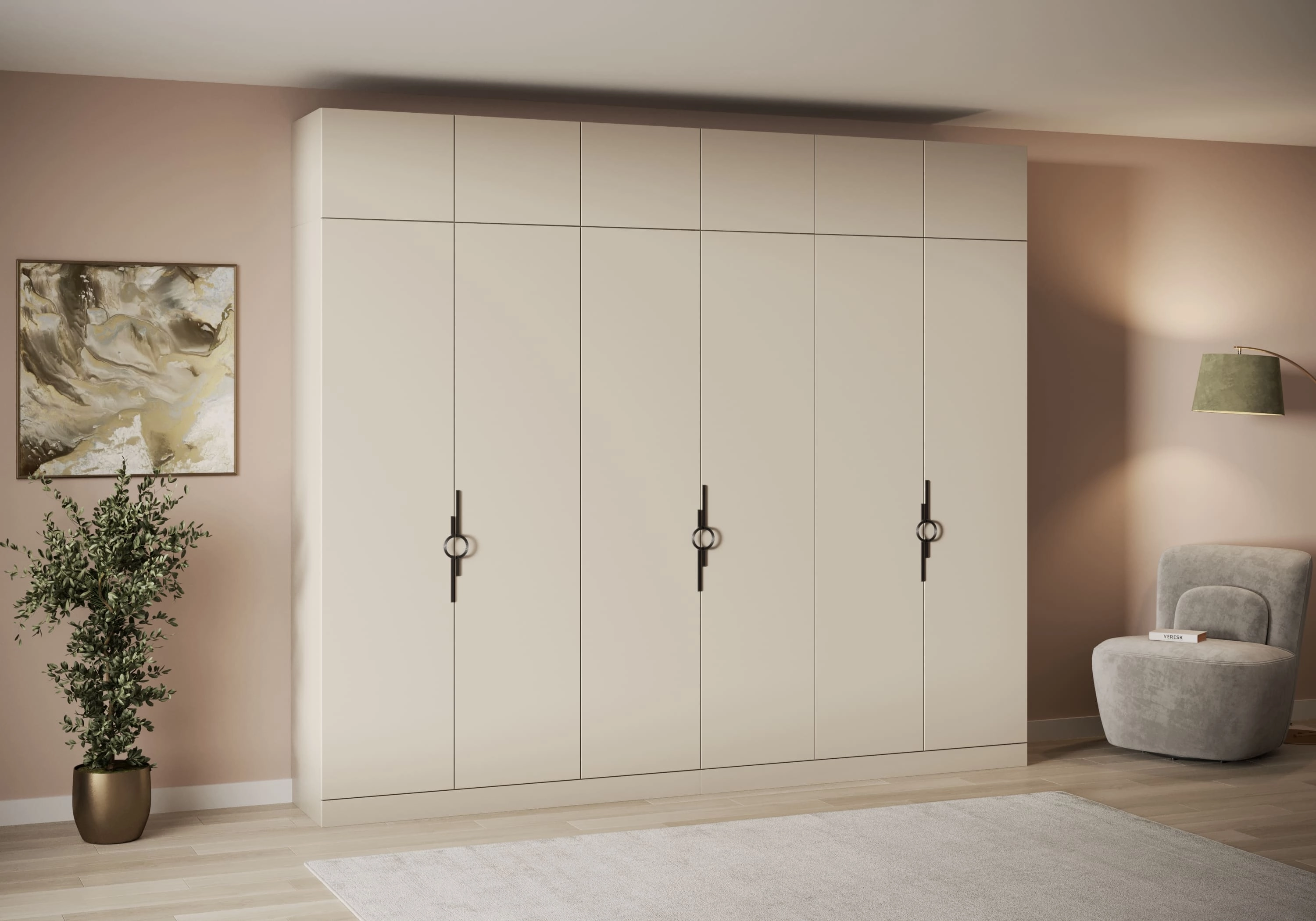 Распашной шкаф Элавия-6 Премиум с антресолью