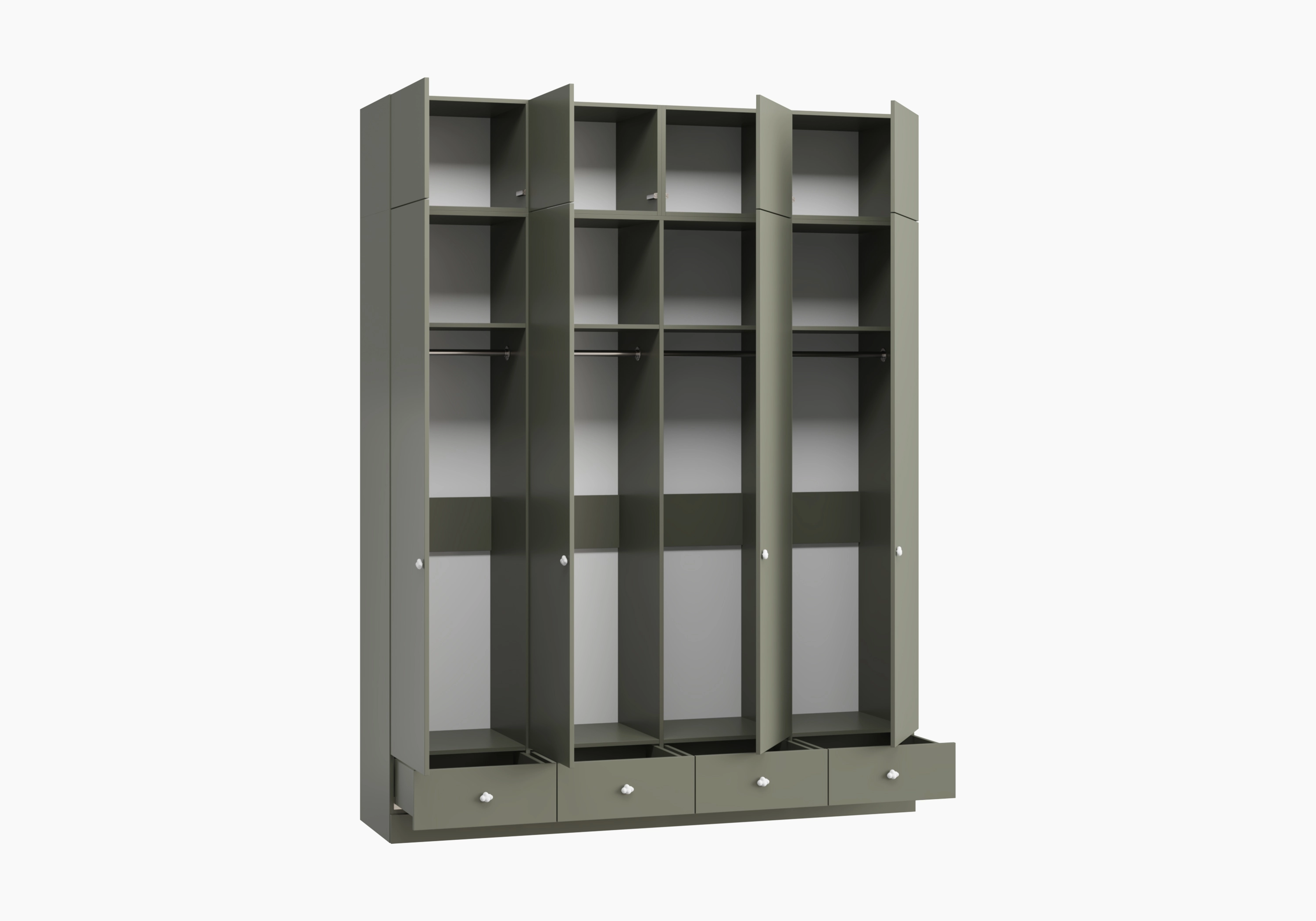 Распашной шкаф Капса-4.3.1 с антресолью