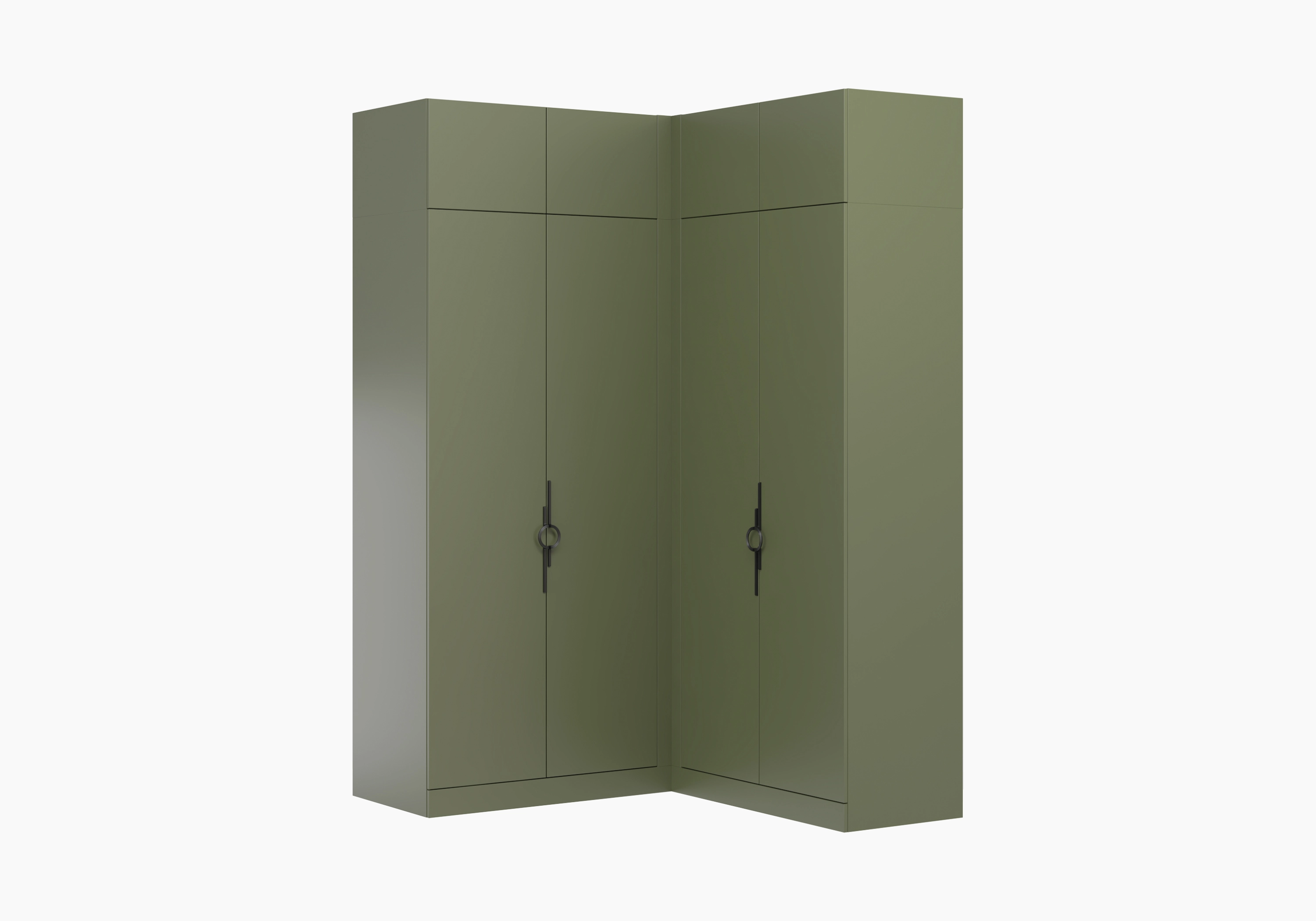 Распашной шкаф угловой Элавия-2-550 с антресолью