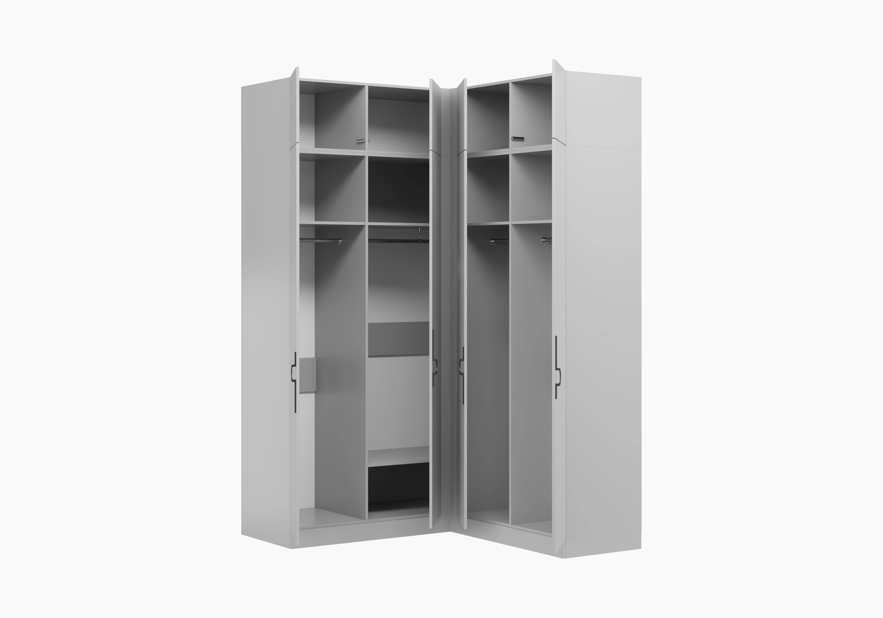 Распашной шкаф угловой Элавия-2-550 с антресолью