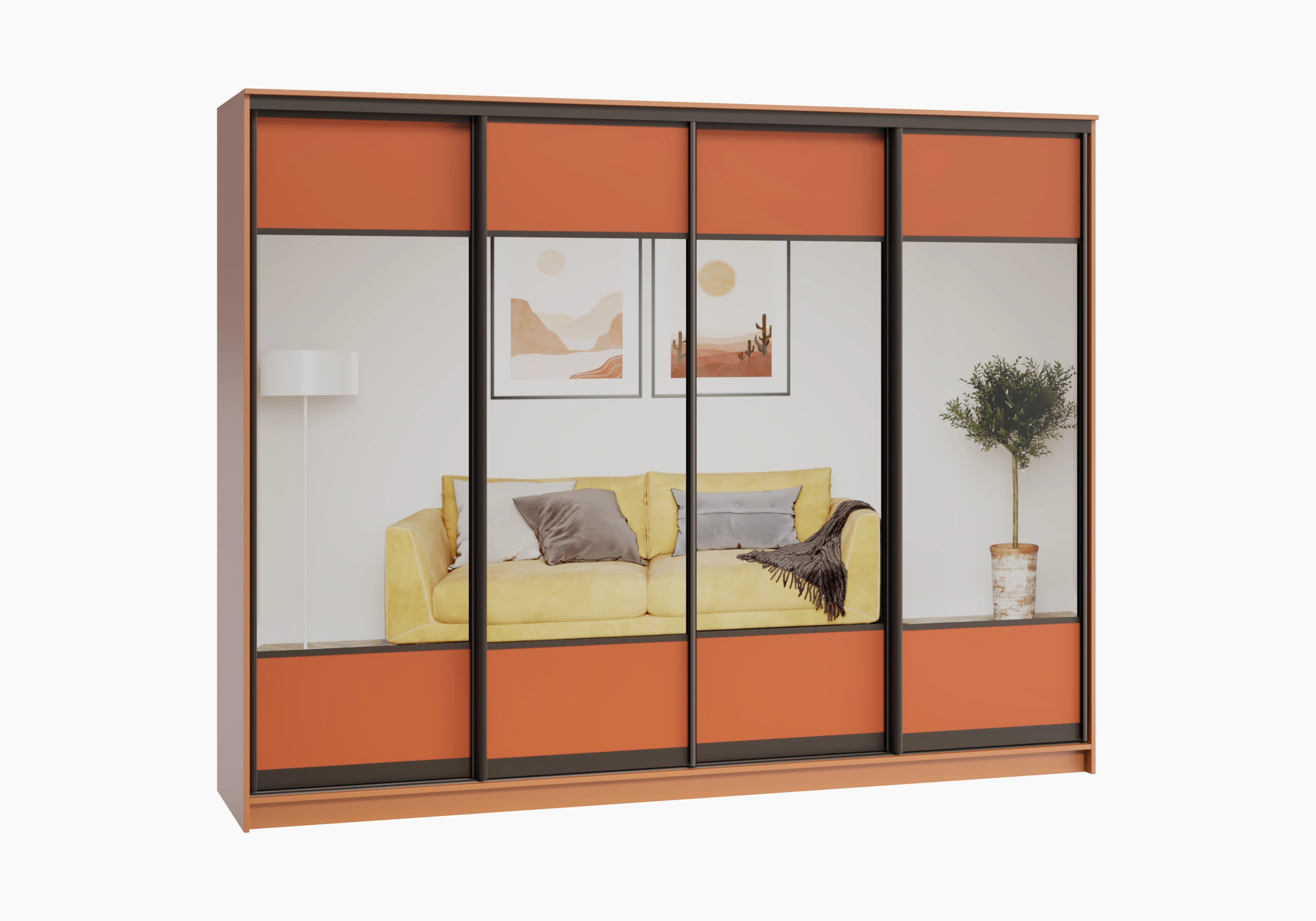 Шкаф-купе Борден-4-1 Премиум