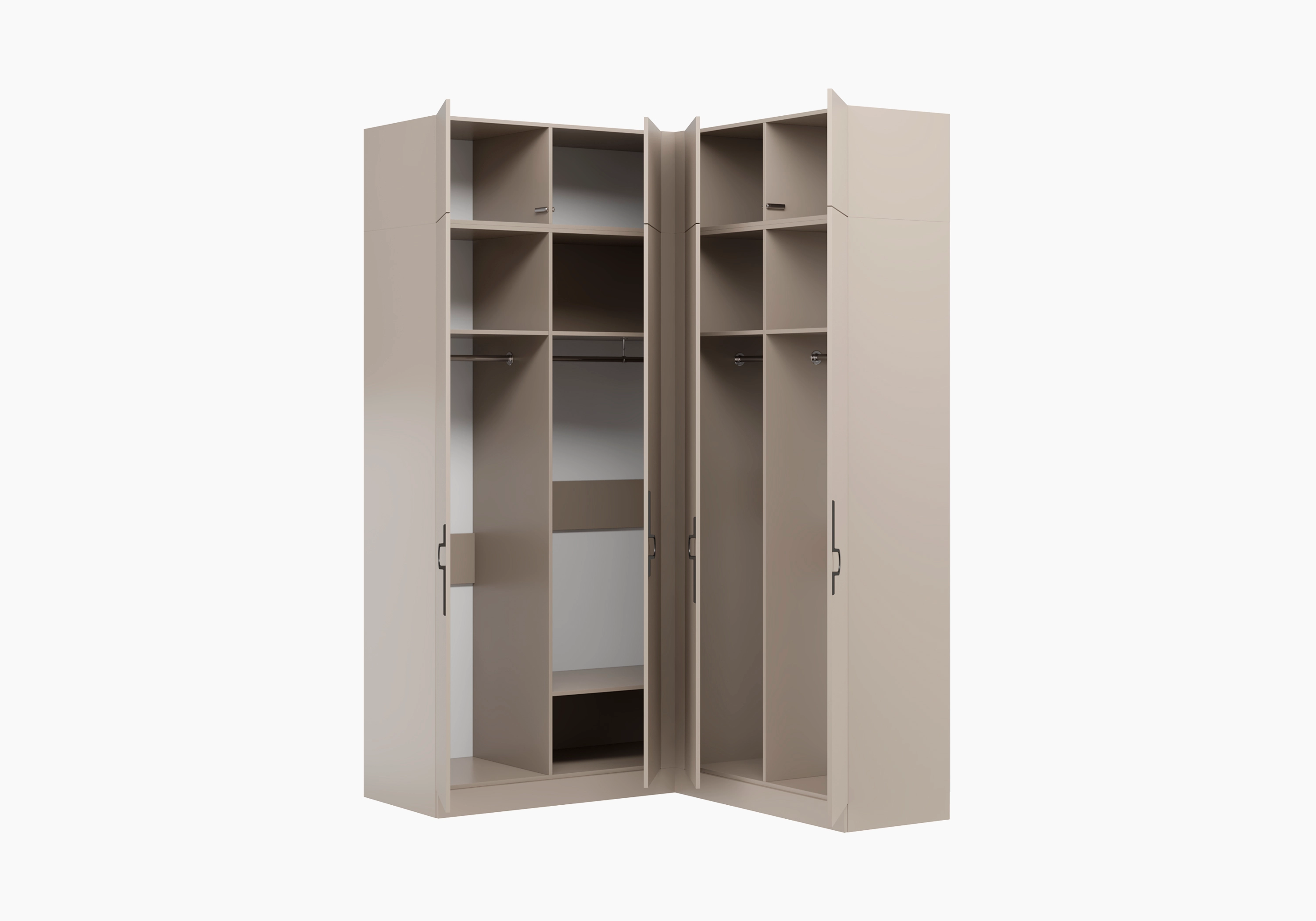 Распашной шкаф угловой Элавия-2-500 с антресолью