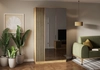 Распашной шкаф Эйприл-3 Блэк с зеркалом - фото №1