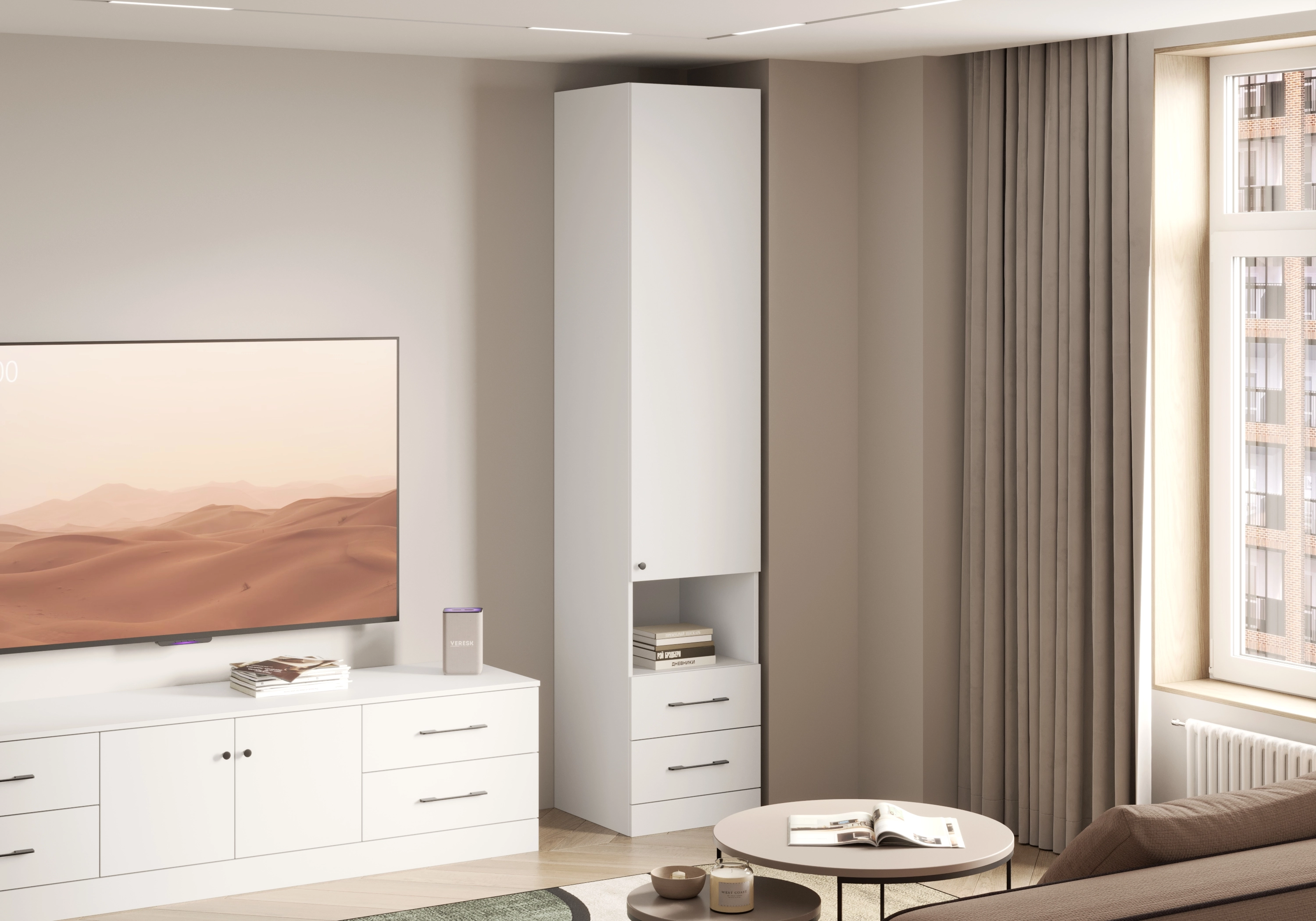 Распашной шкаф Капса-1.5