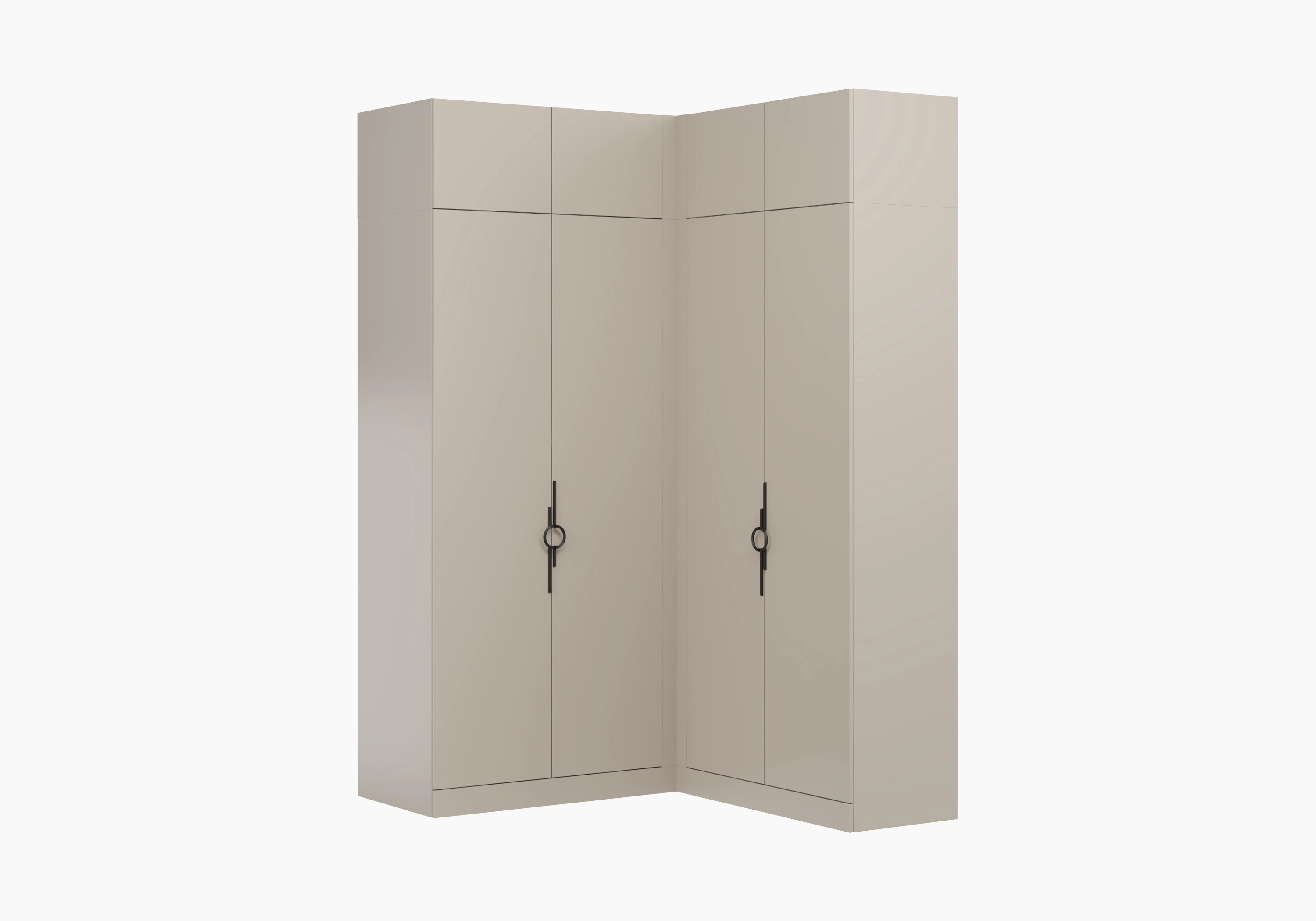 Распашной шкаф угловой Элавия-2-500 с антресолью