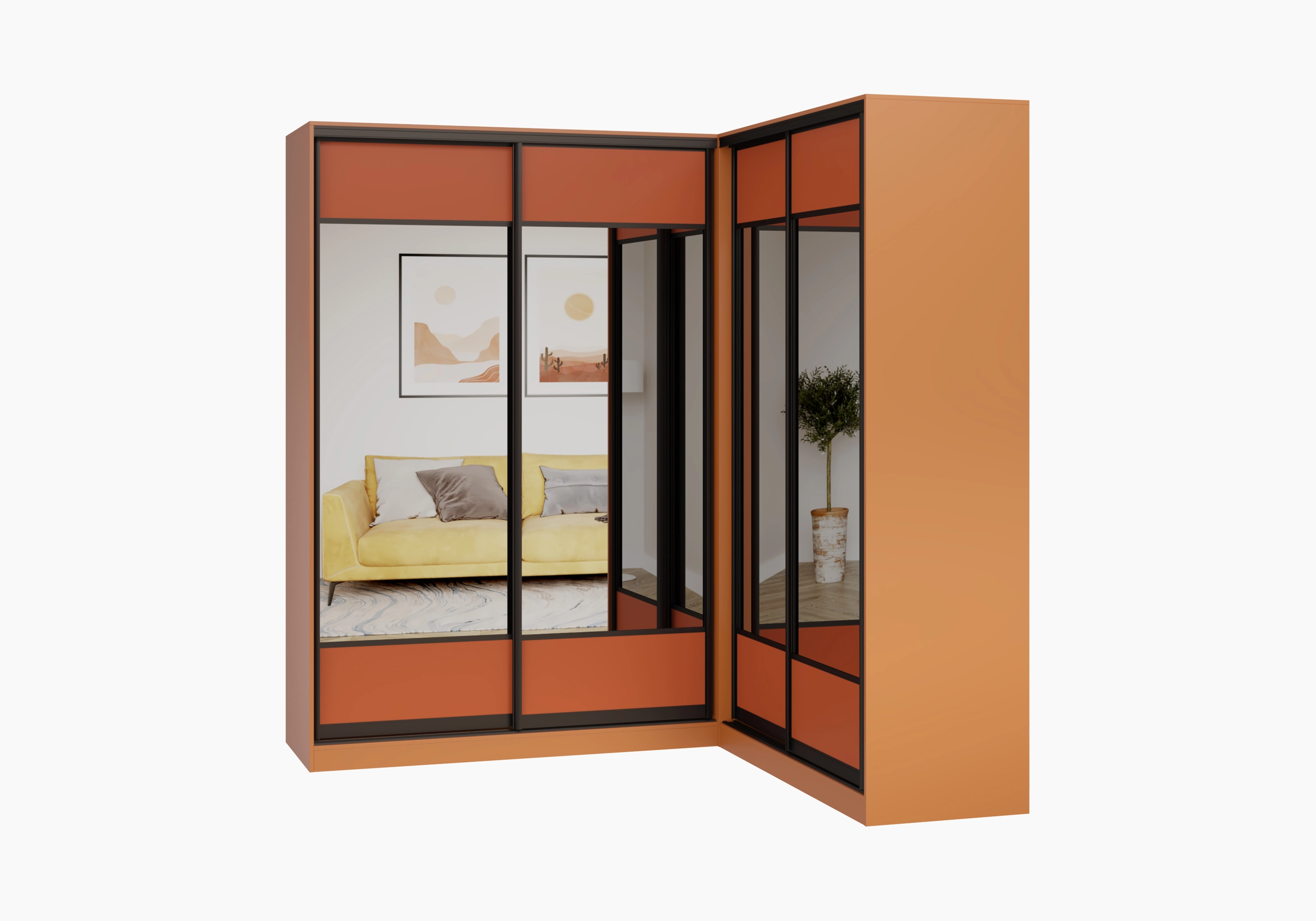 Шкаф-купе угловой Борден-6-1 2000 Премиум