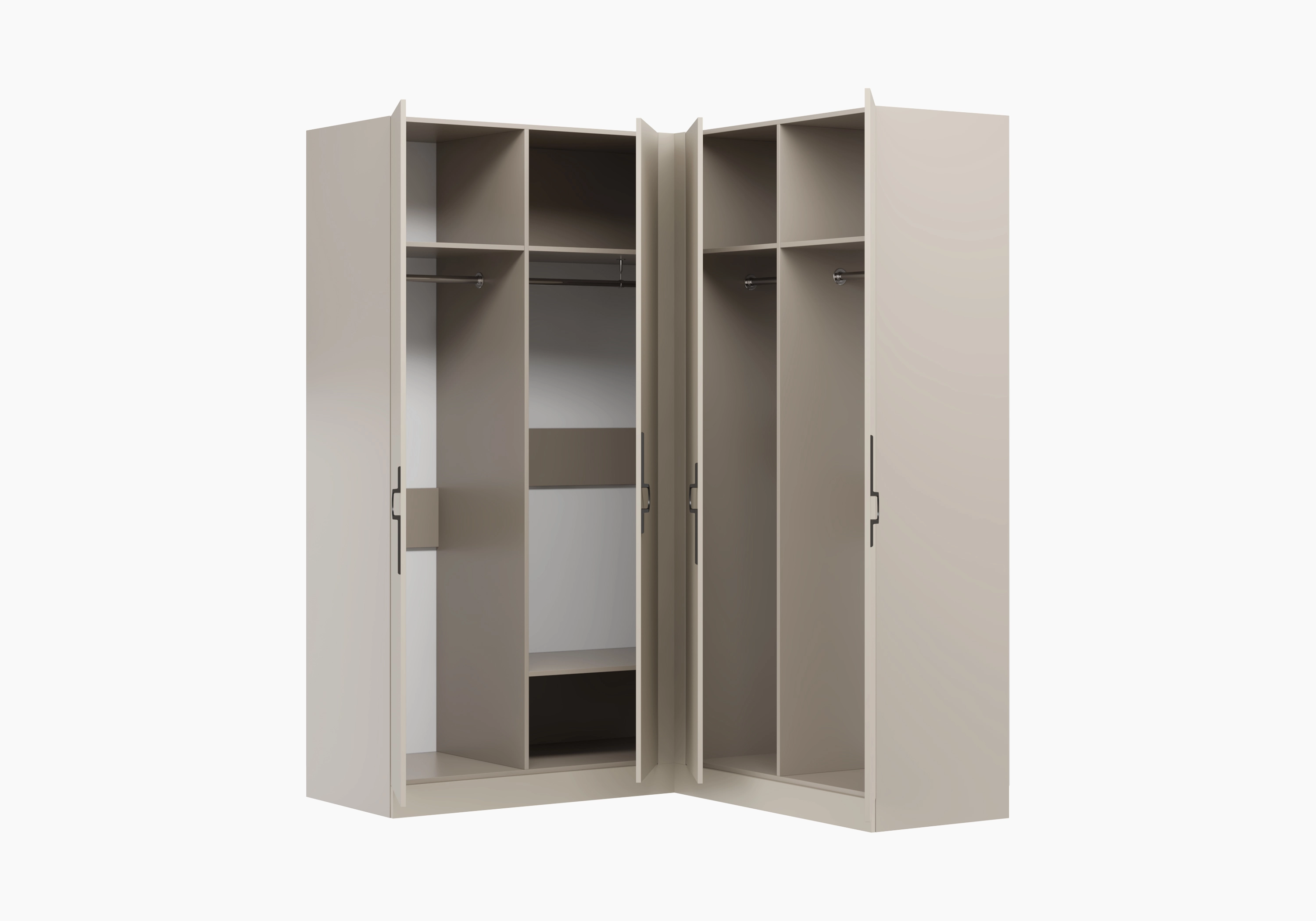 Распашной шкаф угловой Элавия-2-550 Премиум