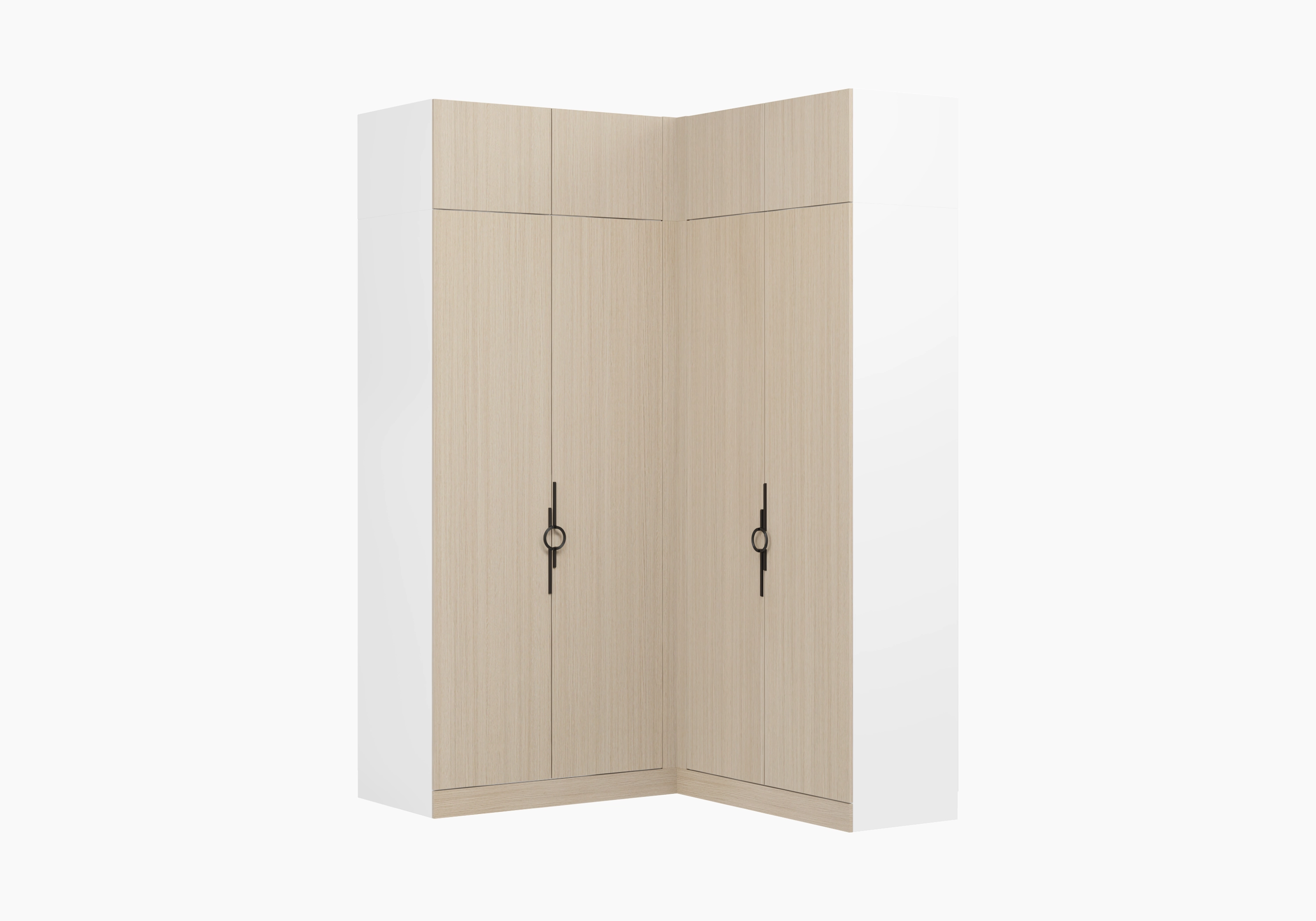 Распашной шкаф угловой Элавия-2-500 Премиум с антресолью