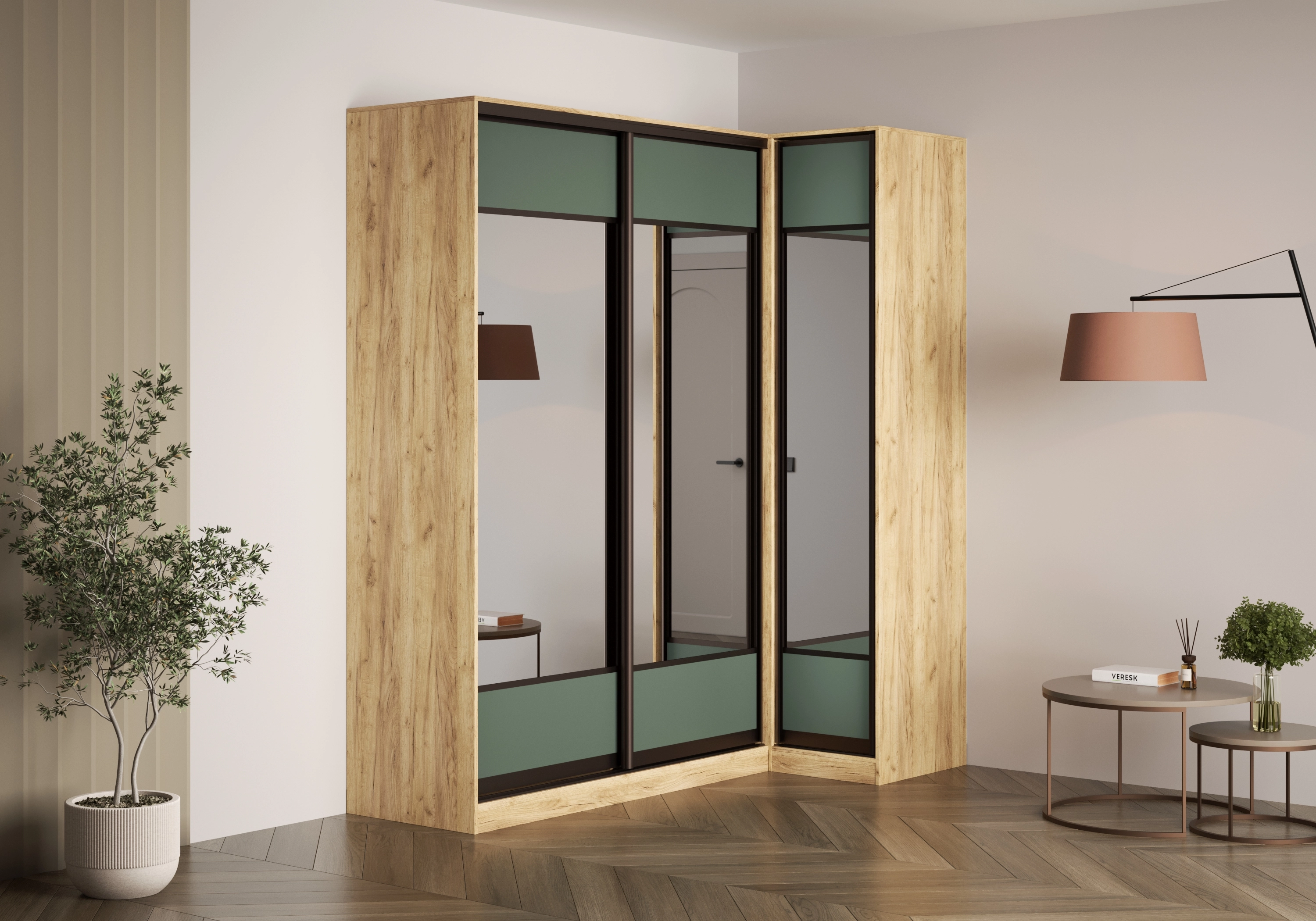 Шкаф-купе угловой Борден-5-1 1100 Премиум