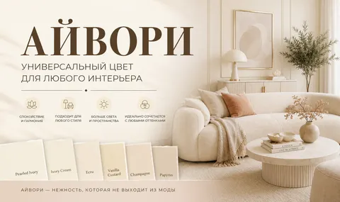 Цвет айвори в интерьере