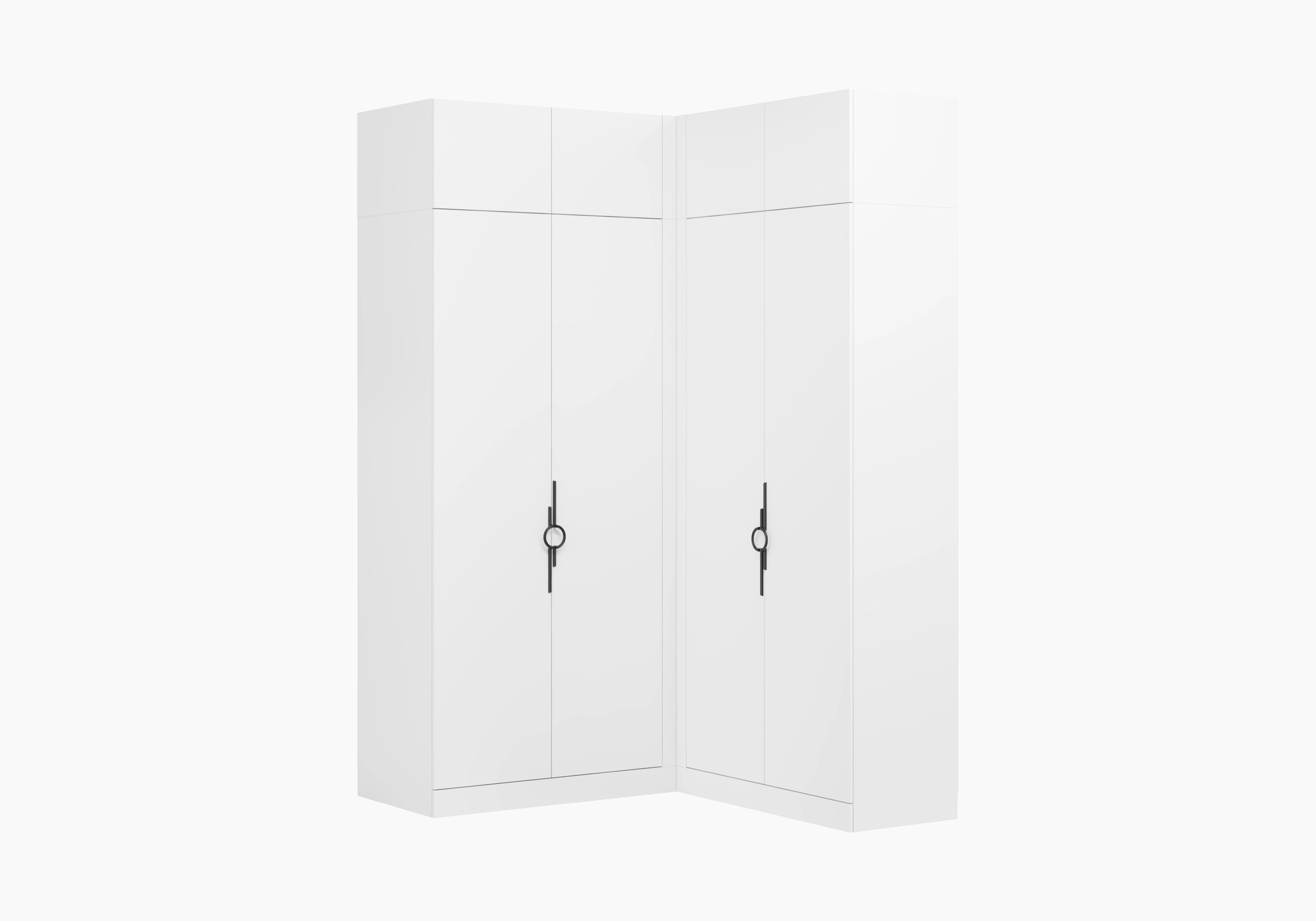 Распашной шкаф угловой Элавия-2-500 с антресолью