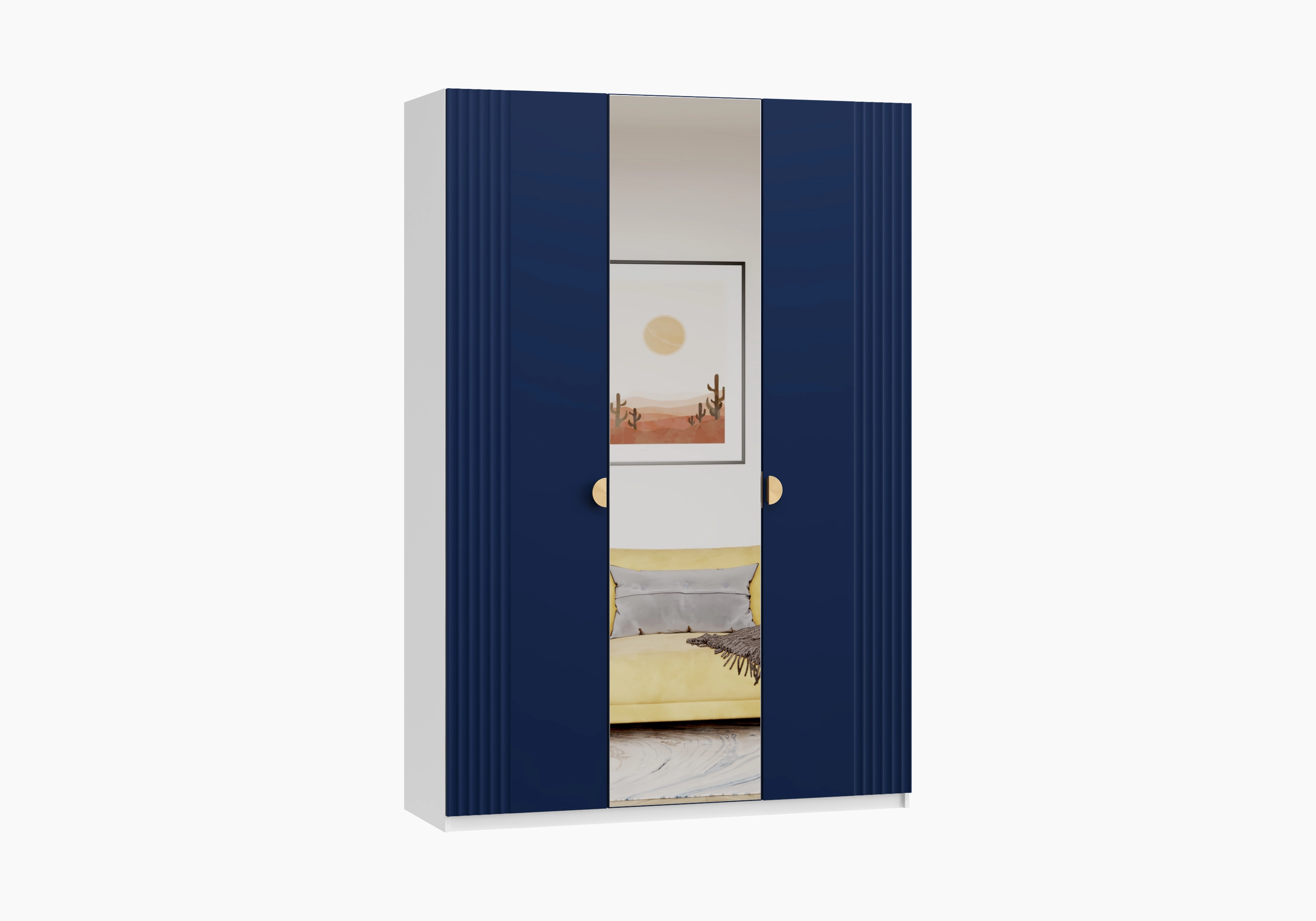 Распашной шкаф Санторини-3 Лайф с зеркалом