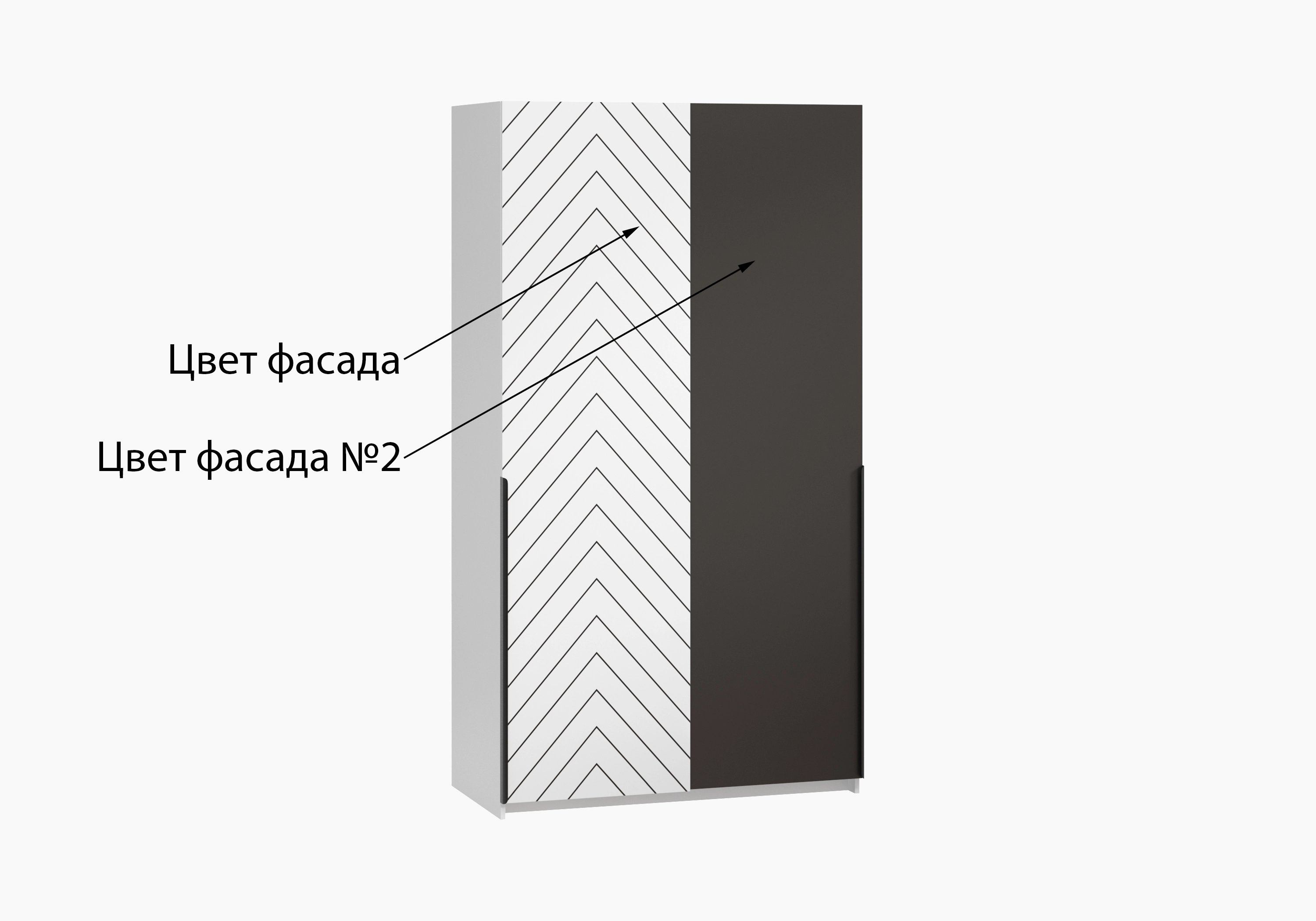 Прямой шкаф-купе Салленс-2-3 Декор 1