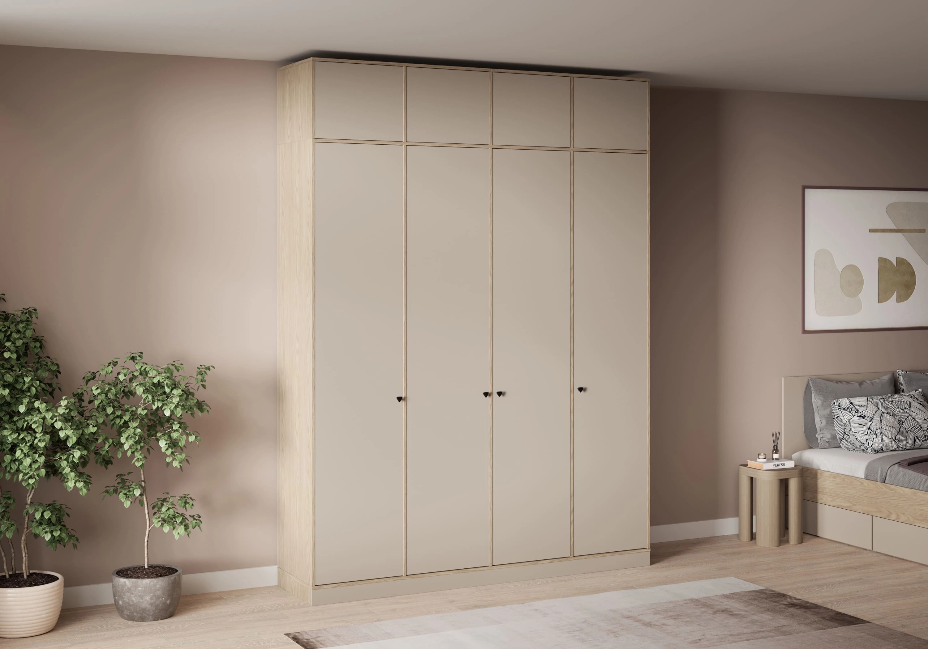 Распашной шкаф Виггинс-4В с антресолью