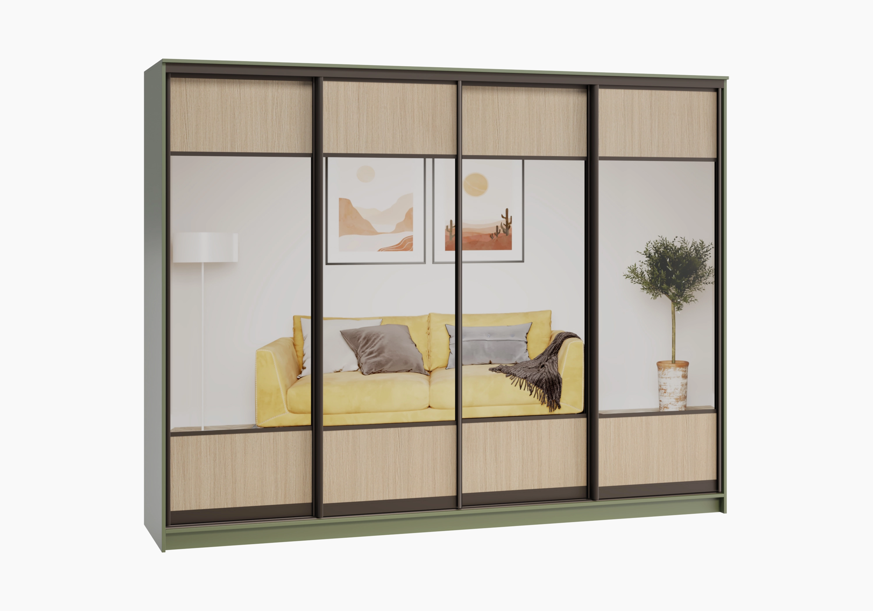 Шкаф-купе Борден-4-1 Премиум