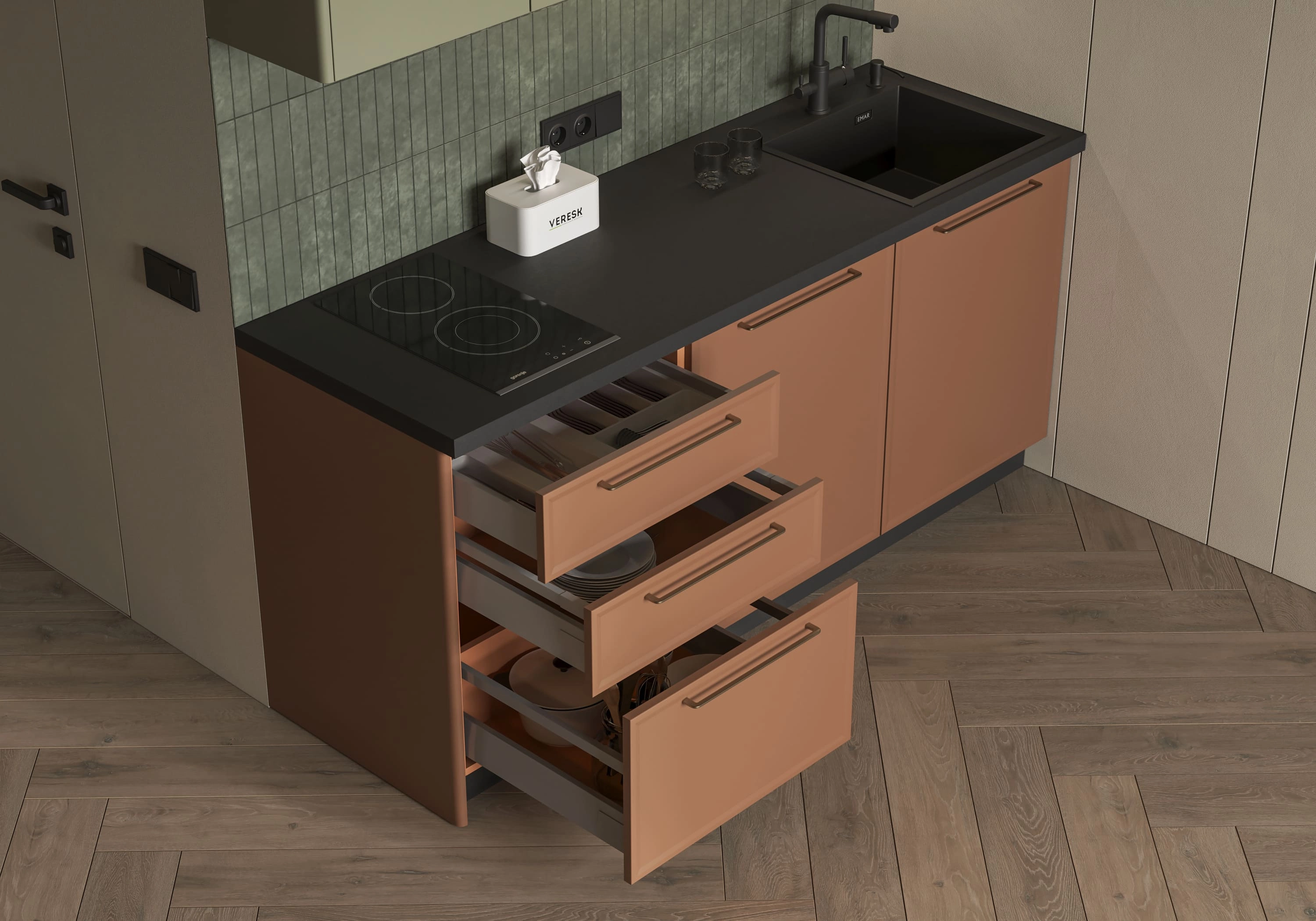 Кухонный гарнитур Лефель-5