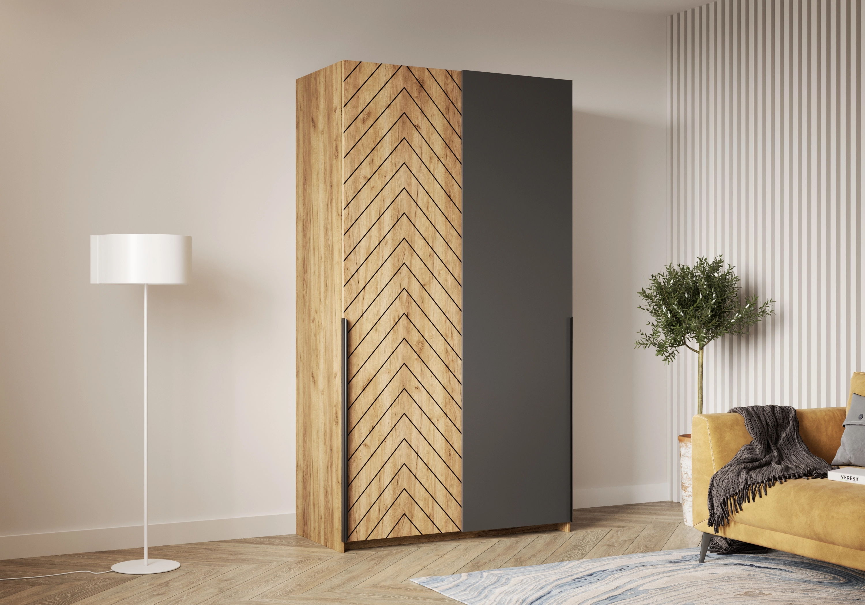 Шкаф-купе Салленс-2-3 Декор 1