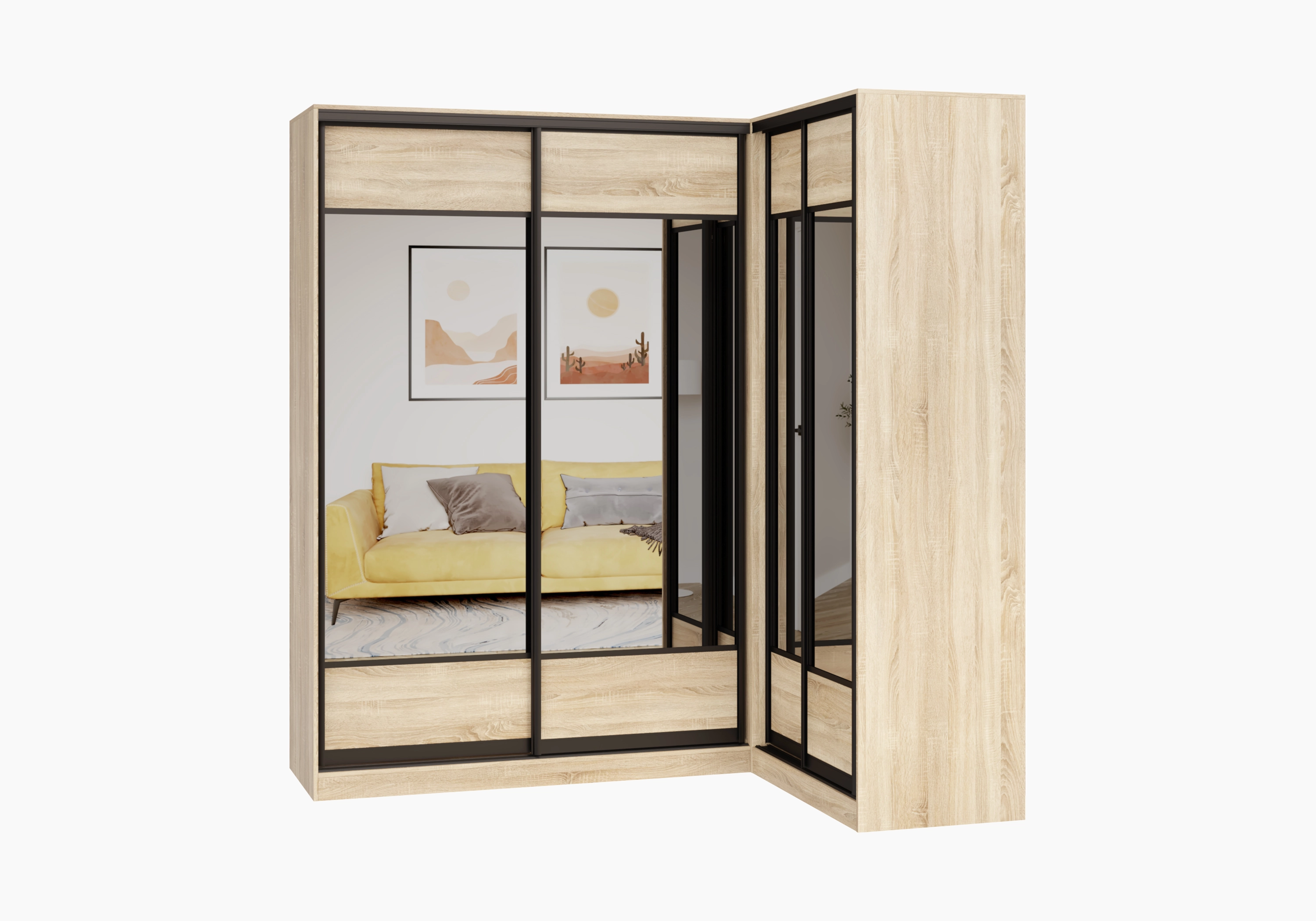 Шкаф-купе угловой Борден-6-1 1600