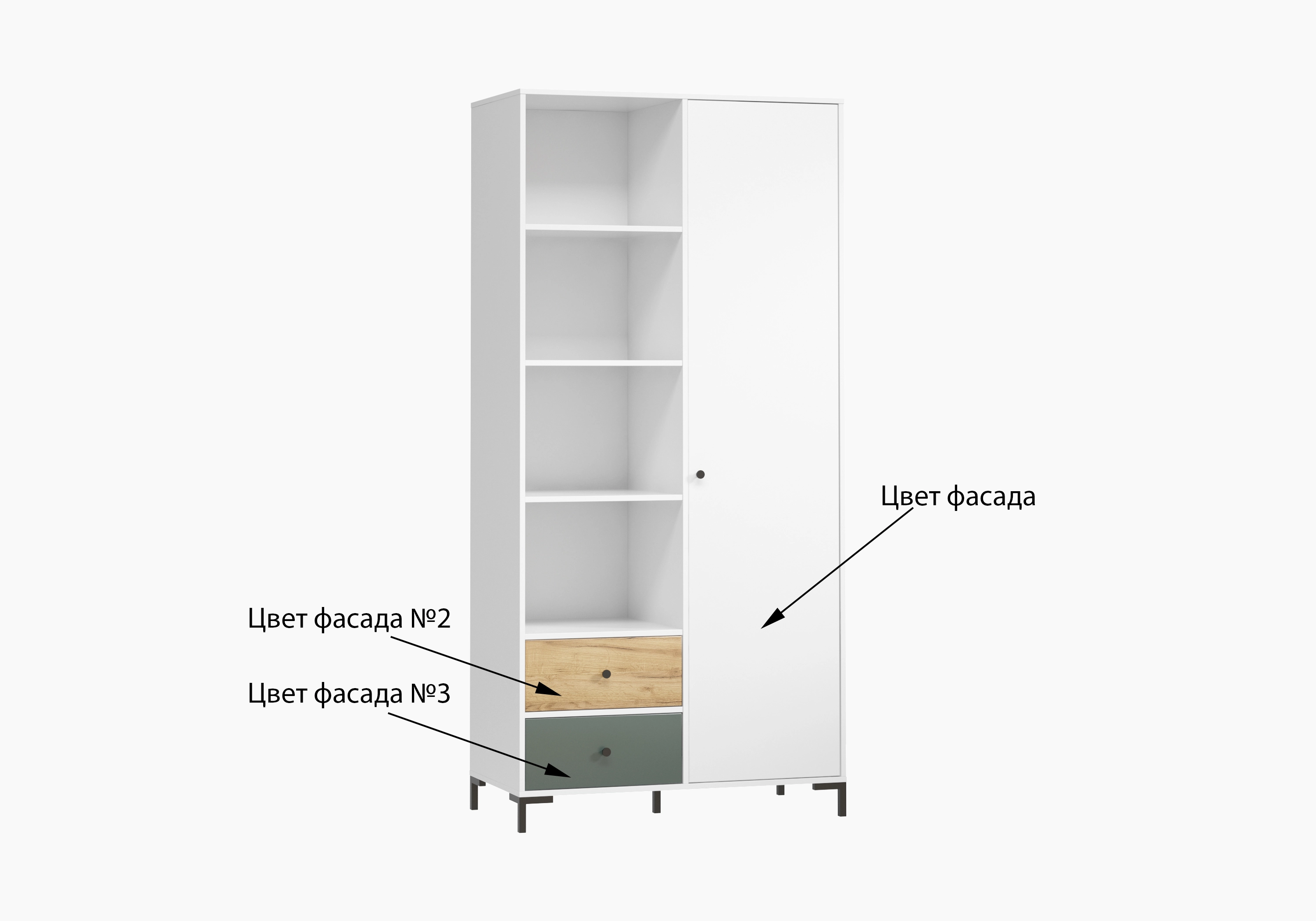 Шкаф распашной в коридор Юлара-2.2