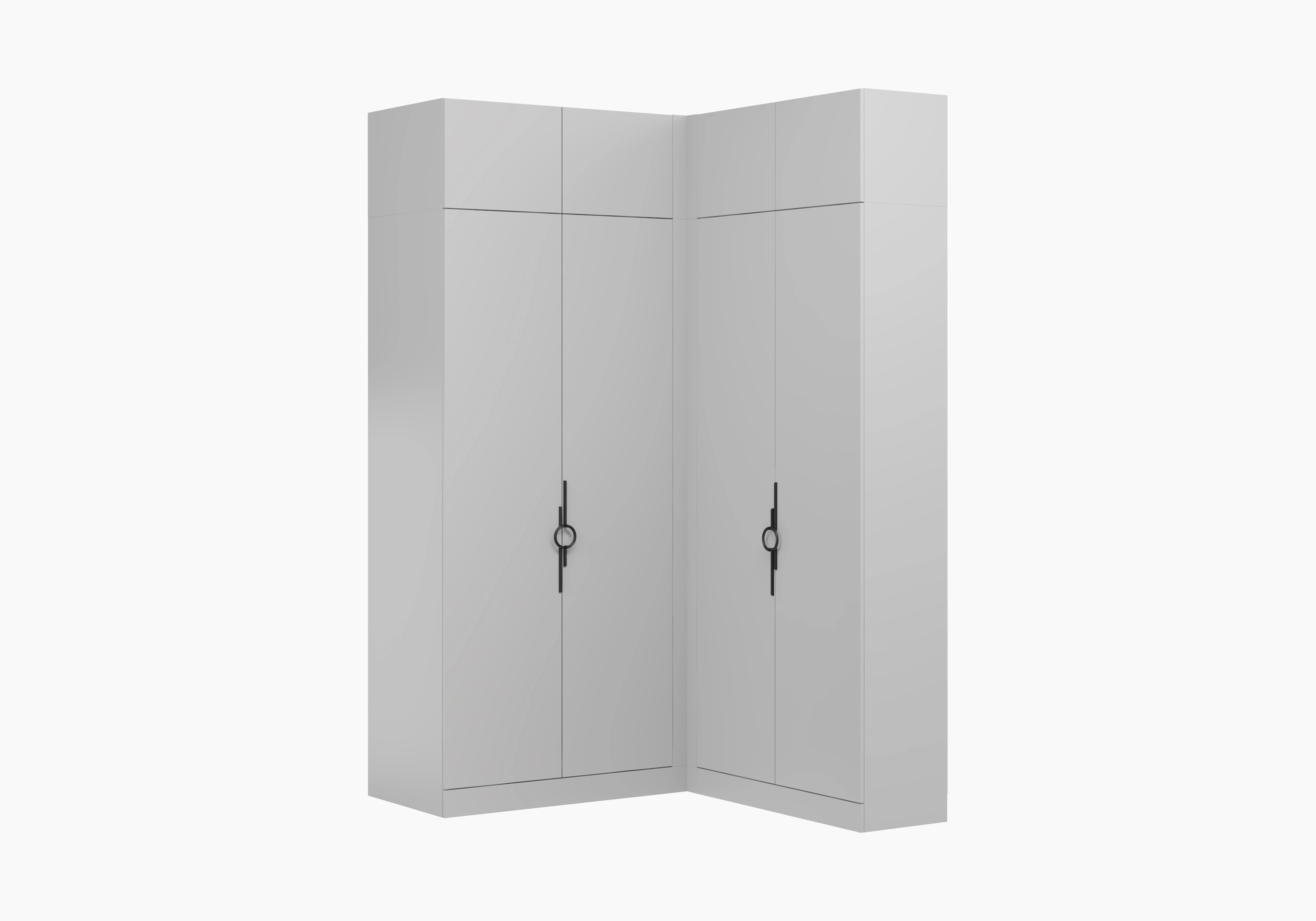 Распашной шкаф угловой Элавия-2-400 с антресолью