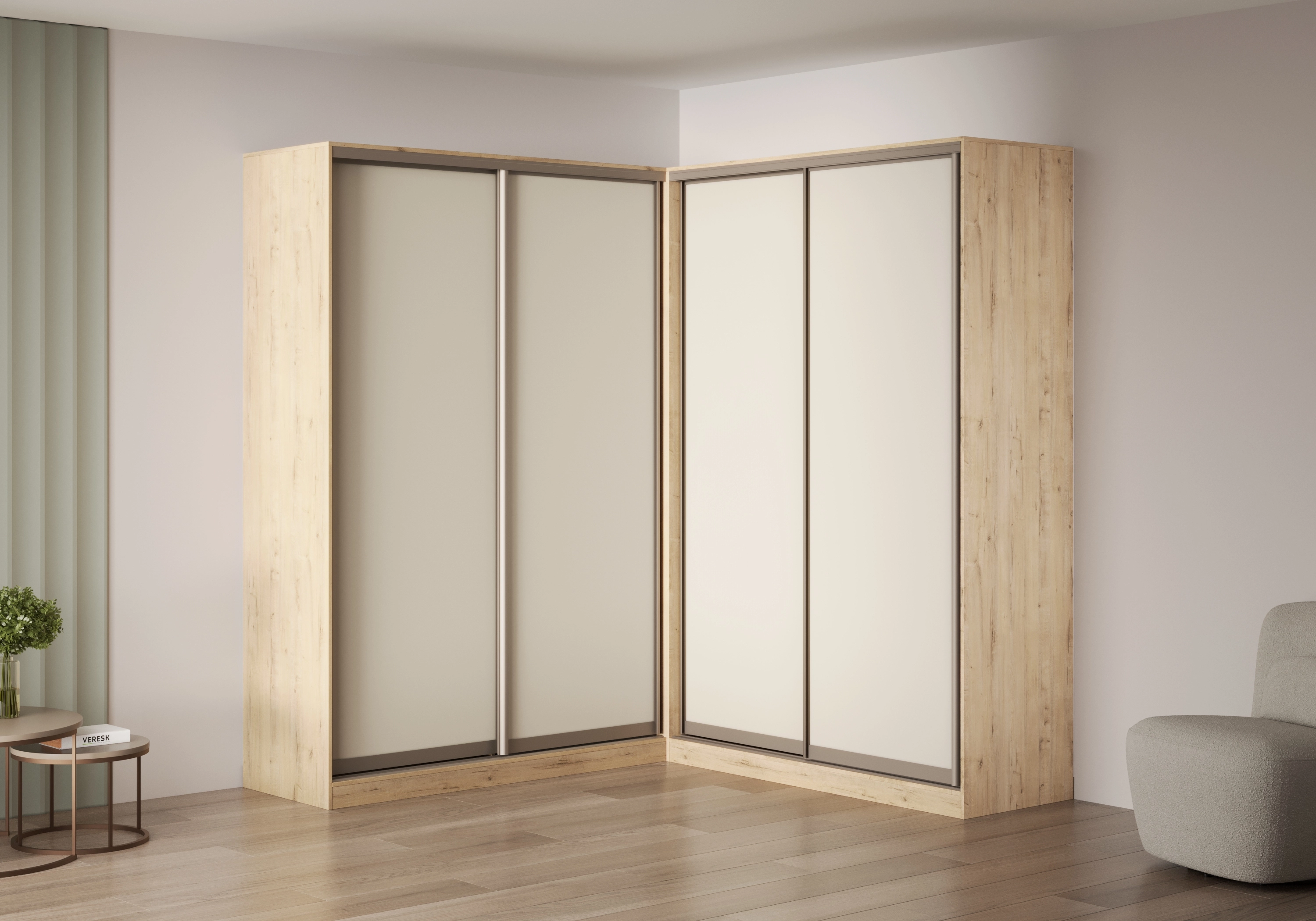 Шкаф-купе угловой Борден-6-6 2200 Премиум